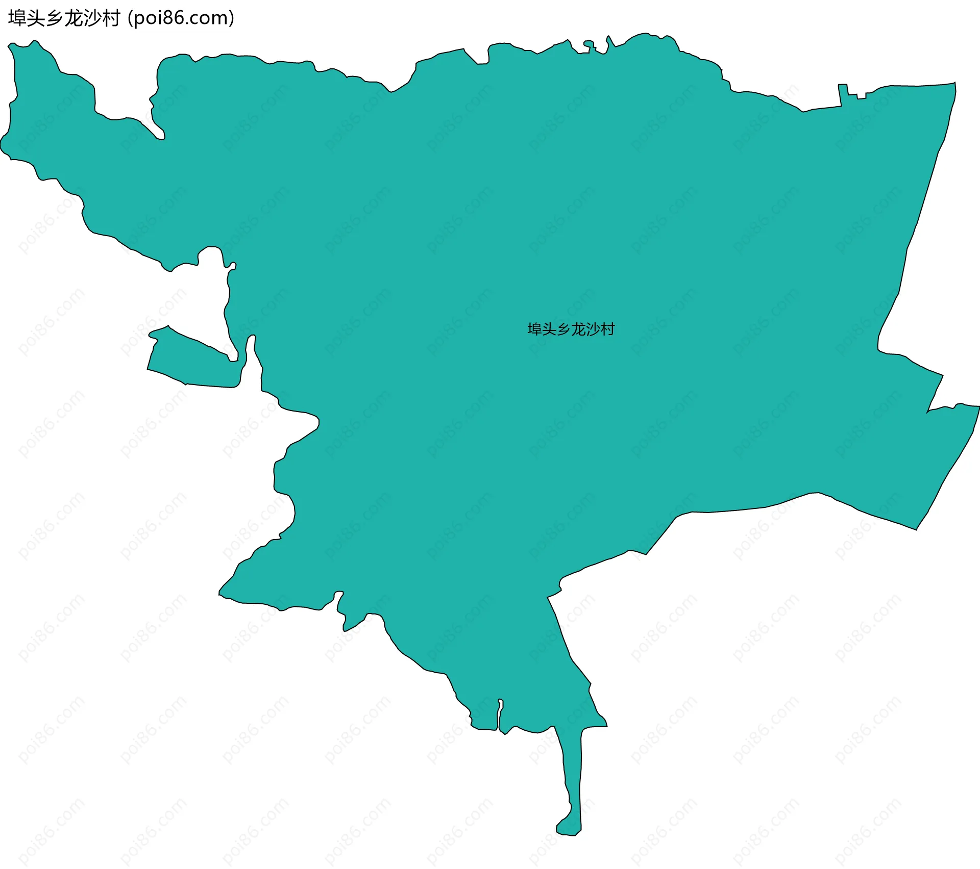 埠头乡龙沙村边界地图