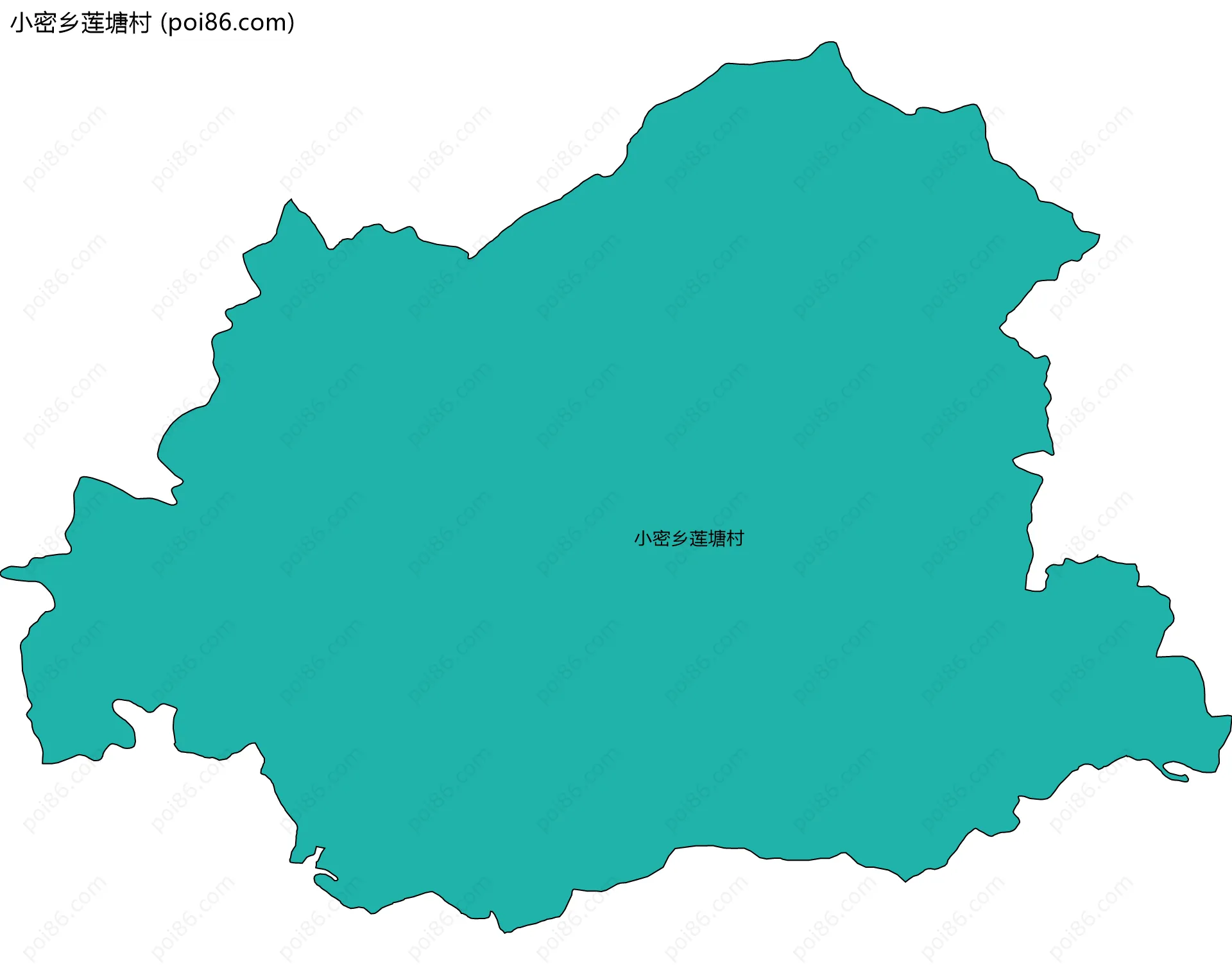 小密乡莲塘村边界地图