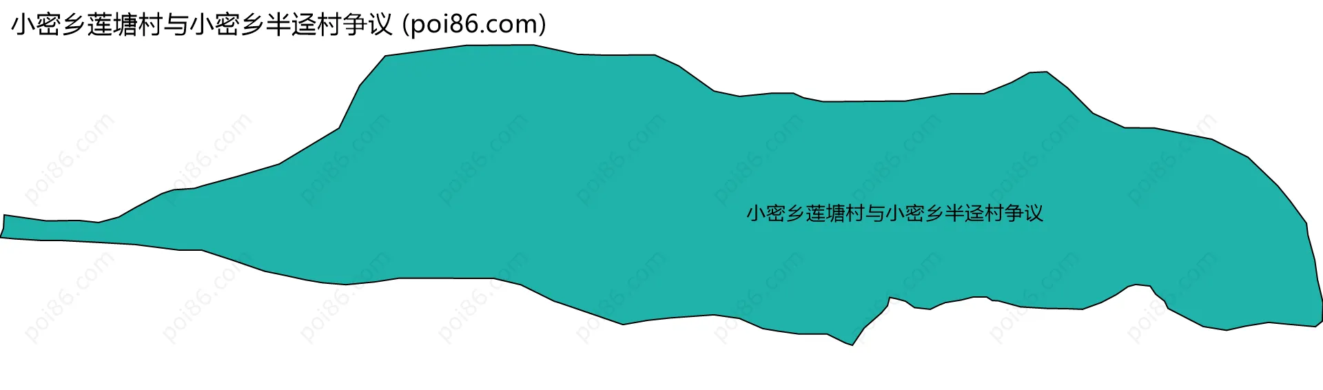 小密乡莲塘村与小密乡半迳村争议边界地图