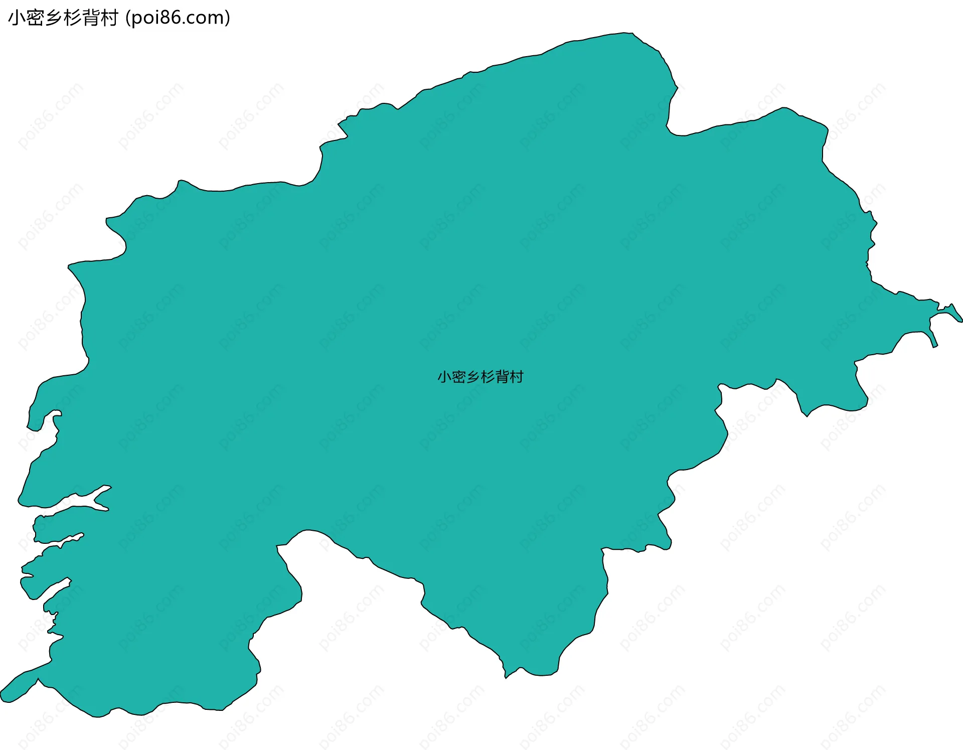 小密乡杉背村边界地图