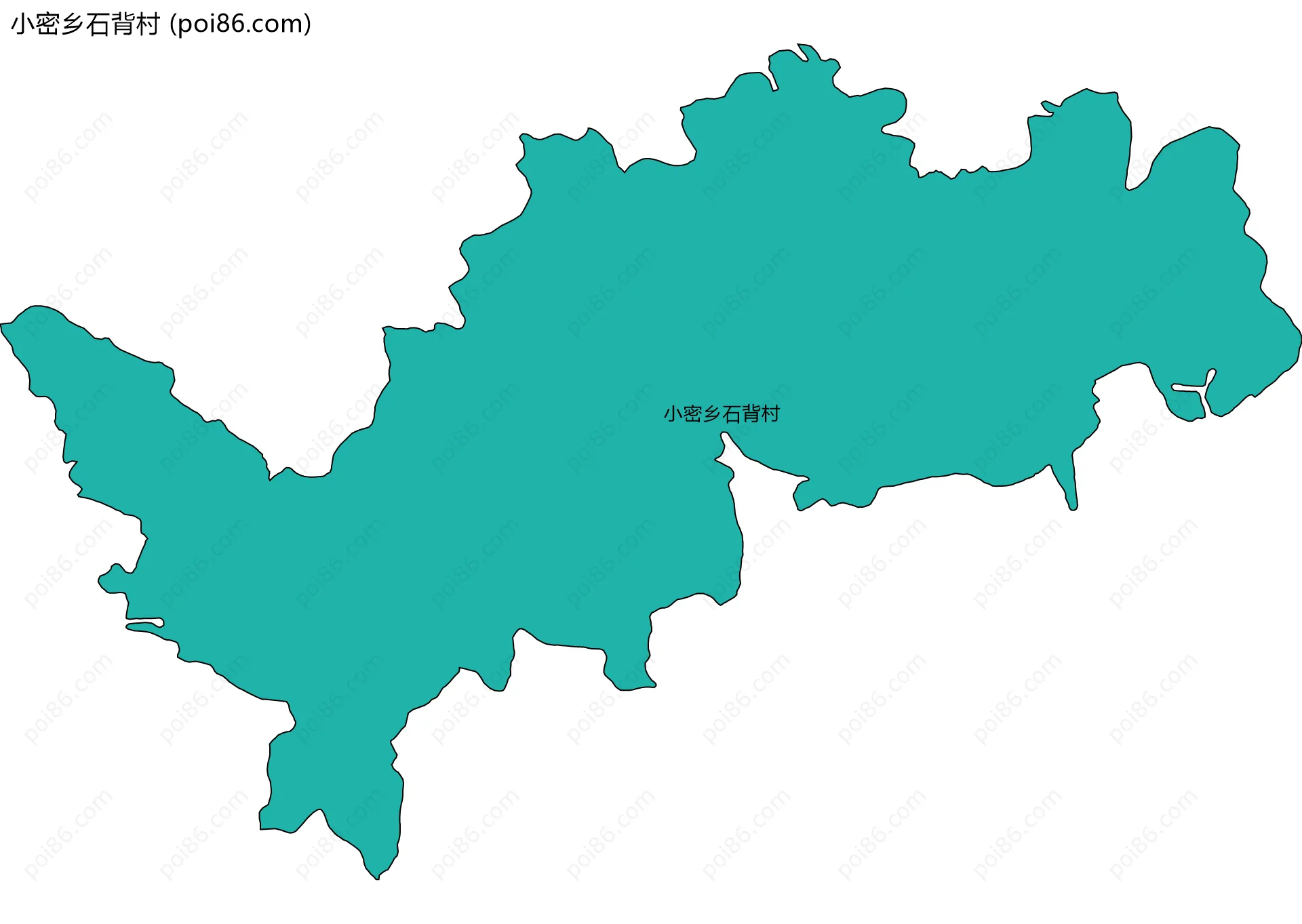 小密乡石背村边界地图