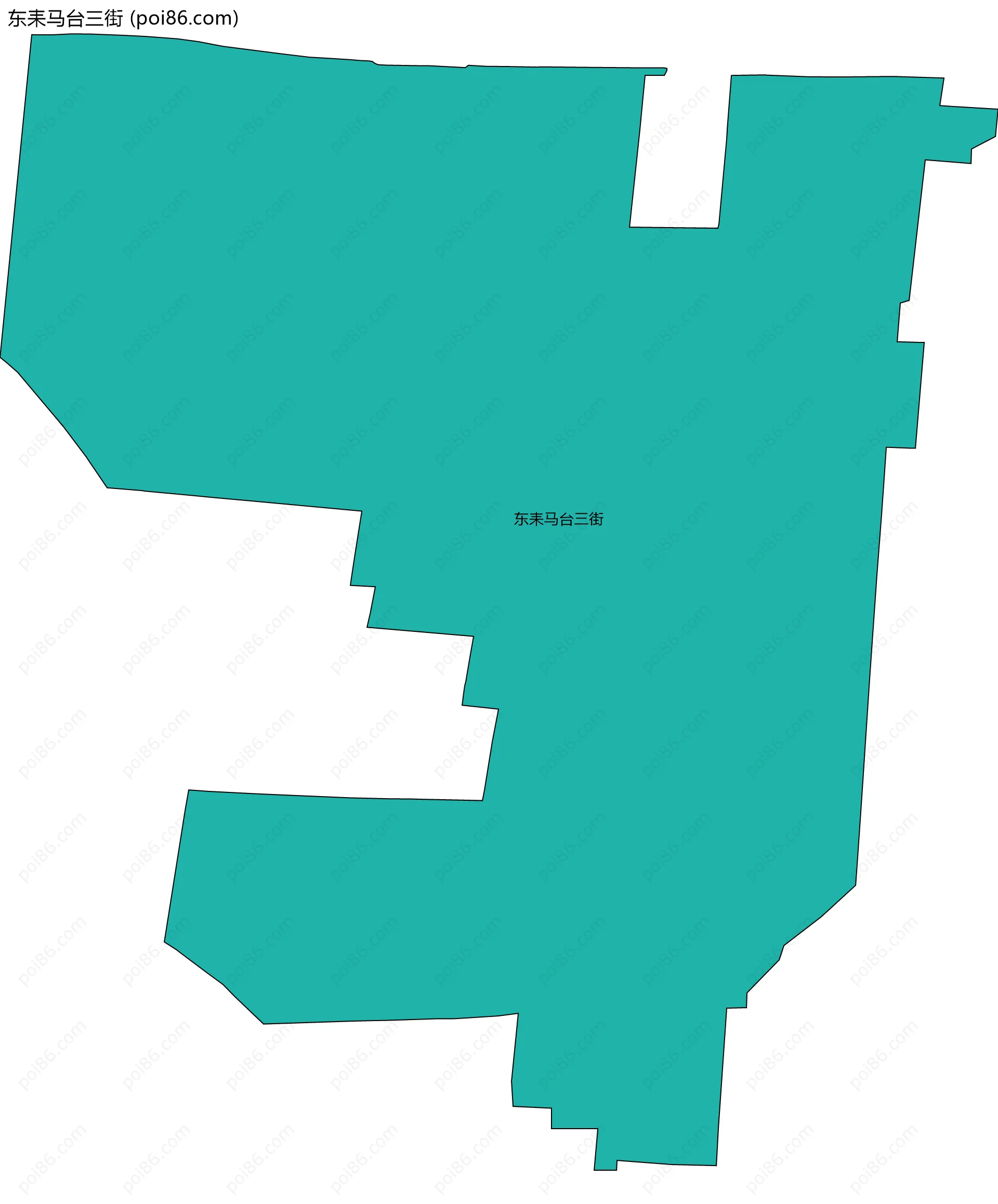 东耒马台三街边界地图
