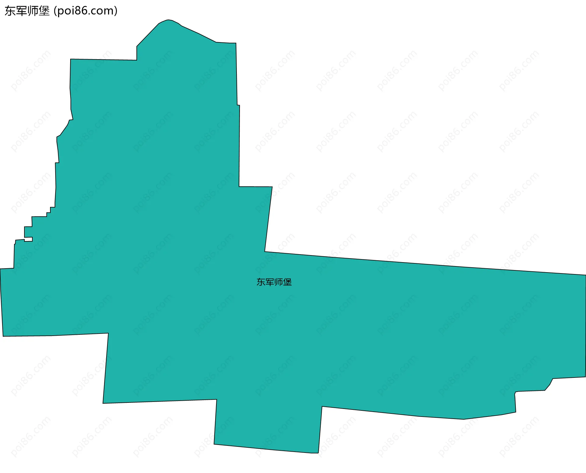东军师堡边界地图