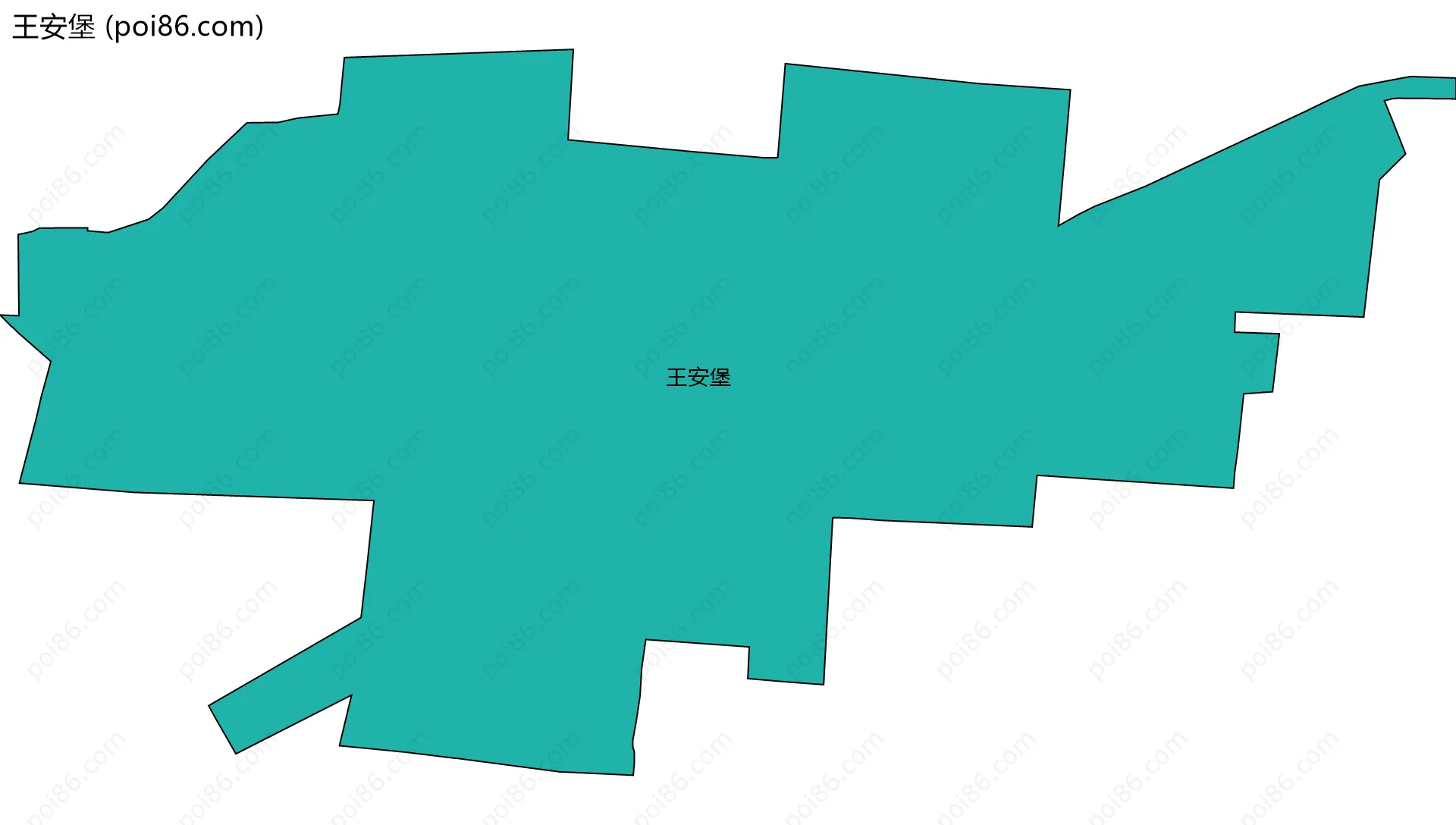 王安堡边界地图