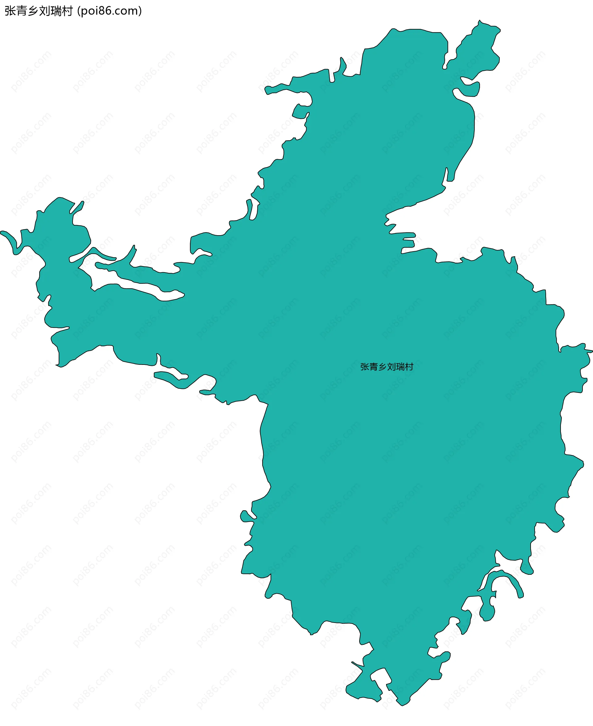 张青乡刘瑞村边界地图