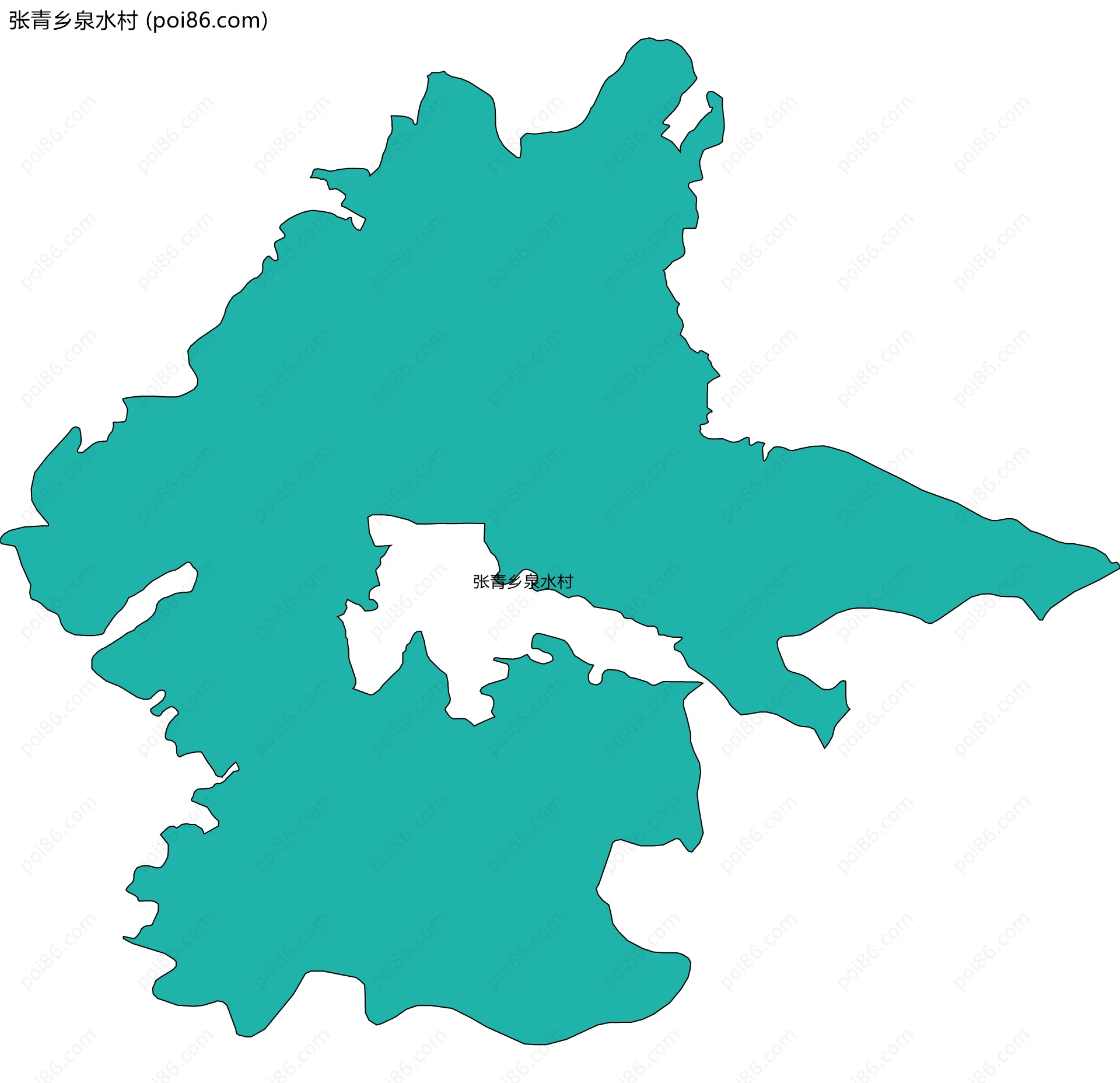 张青乡泉水村边界地图