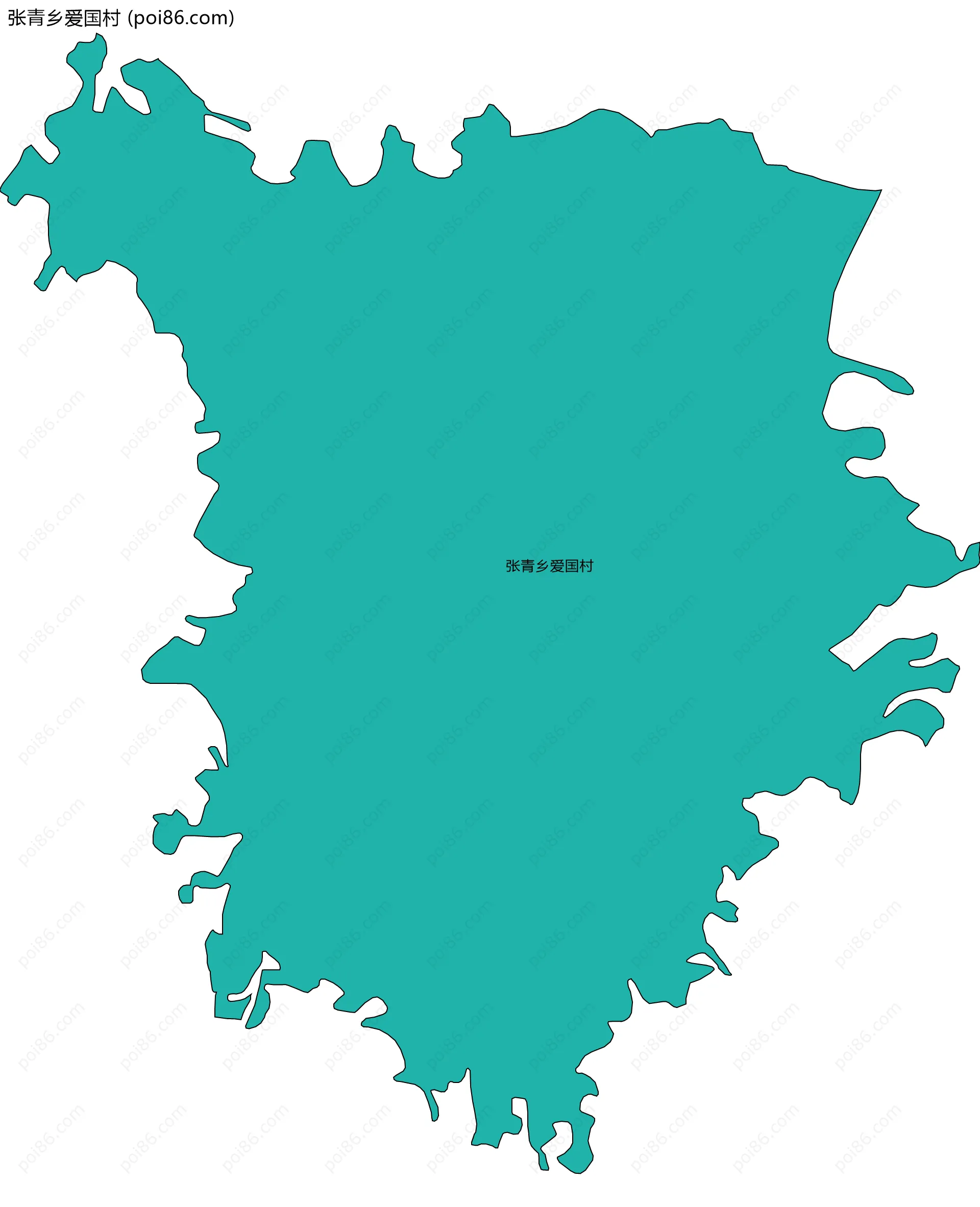 张青乡爱国村边界地图
