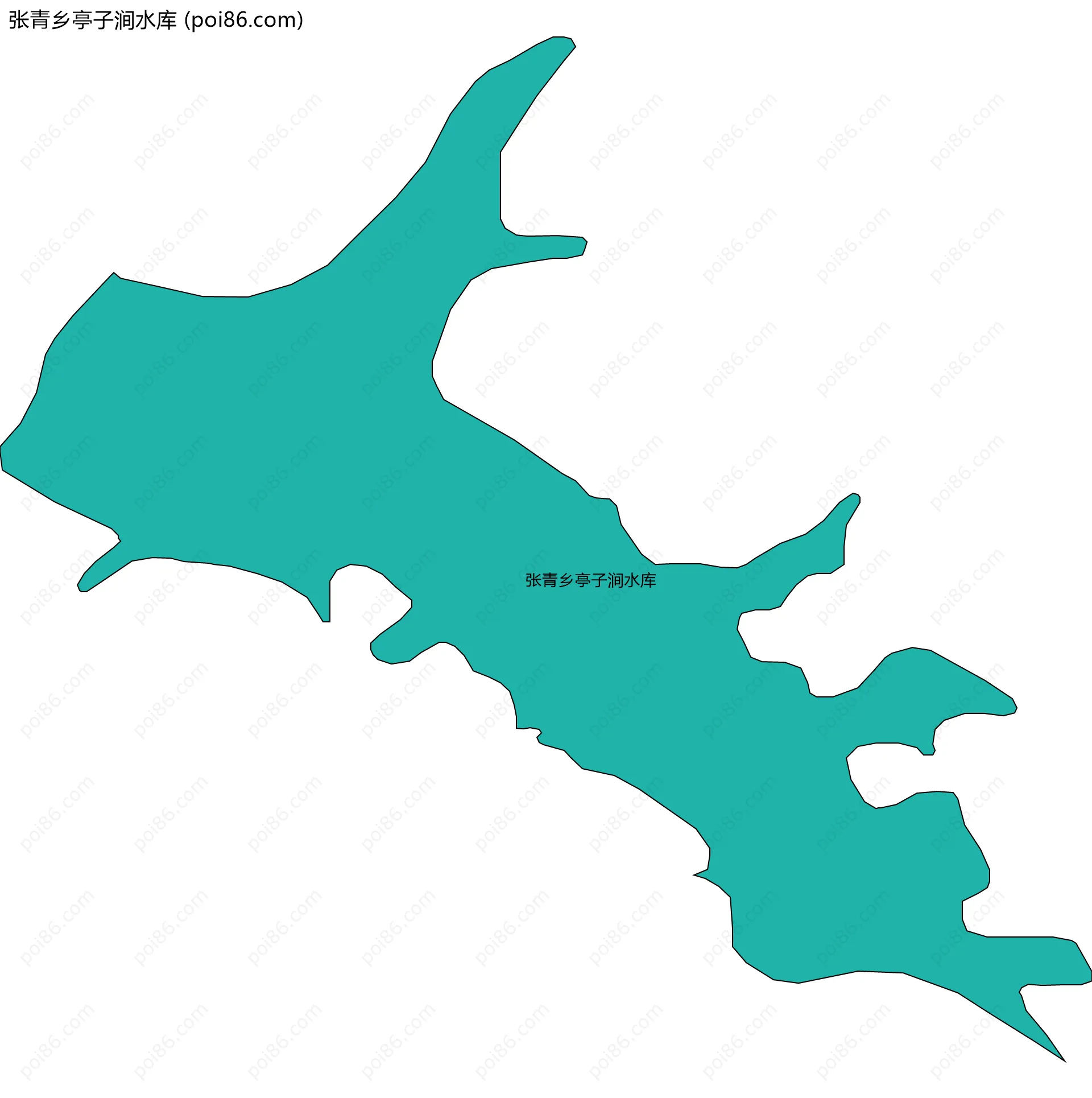 张青乡亭子涧水库边界地图