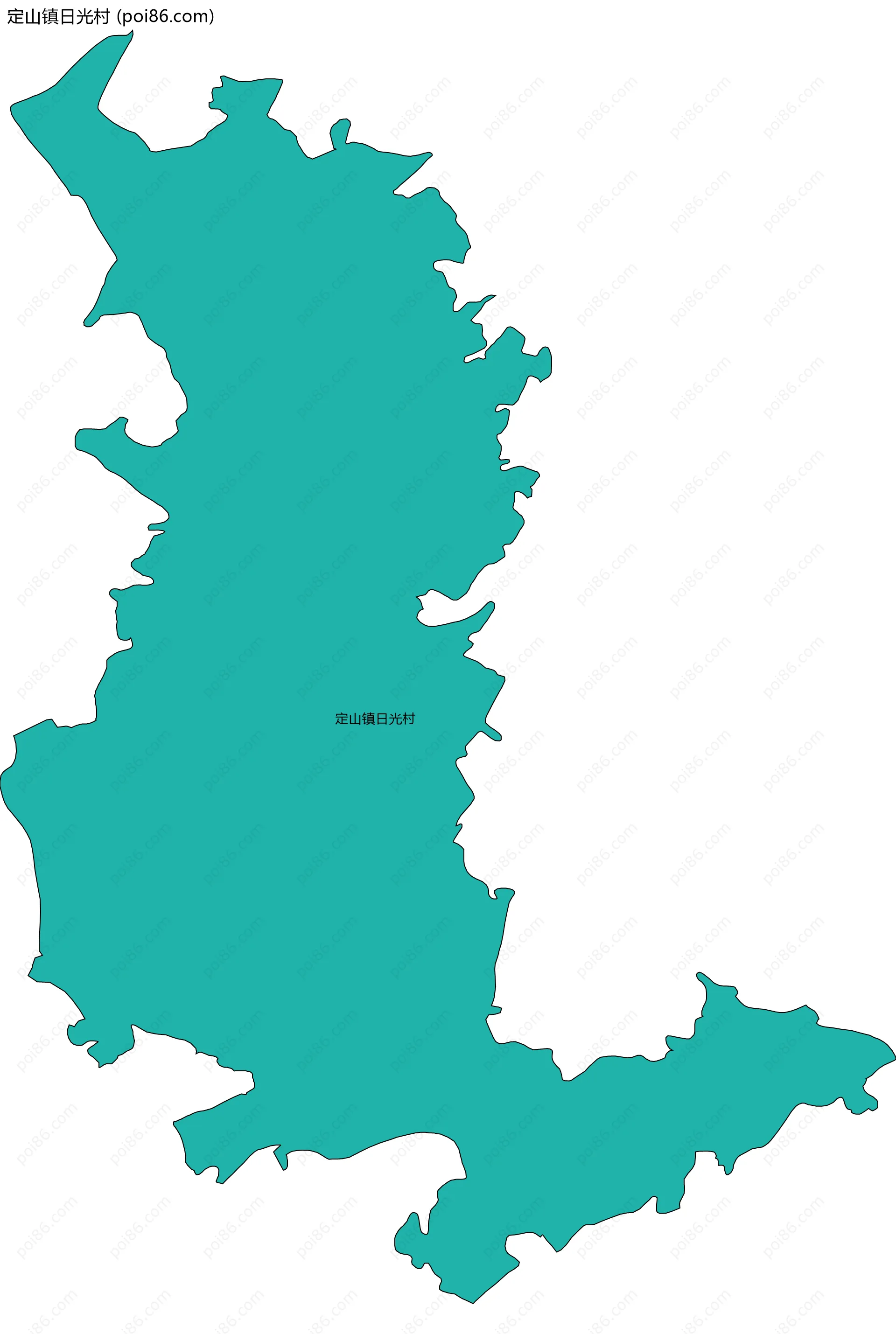 定山镇日光村边界地图