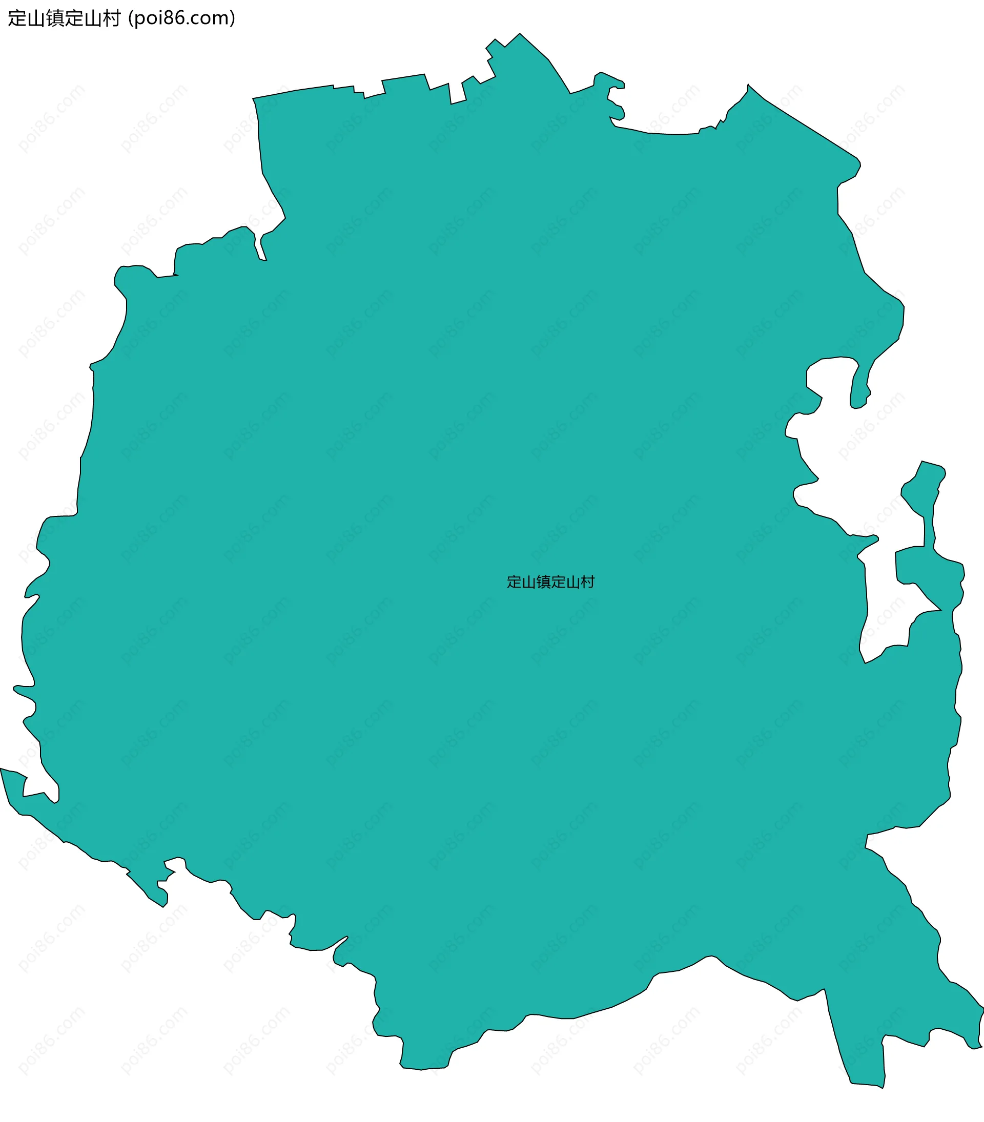 定山镇定山村边界地图