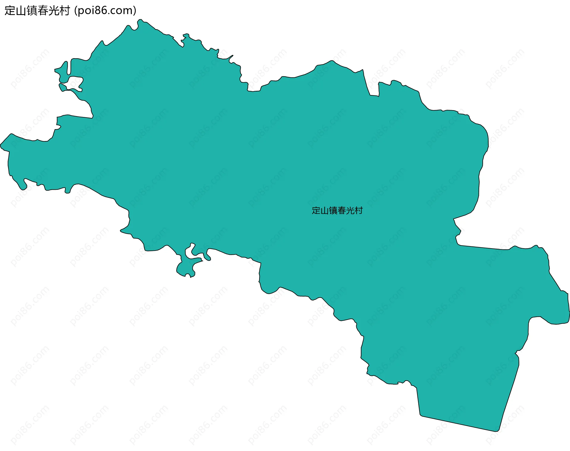 定山镇春光村边界地图