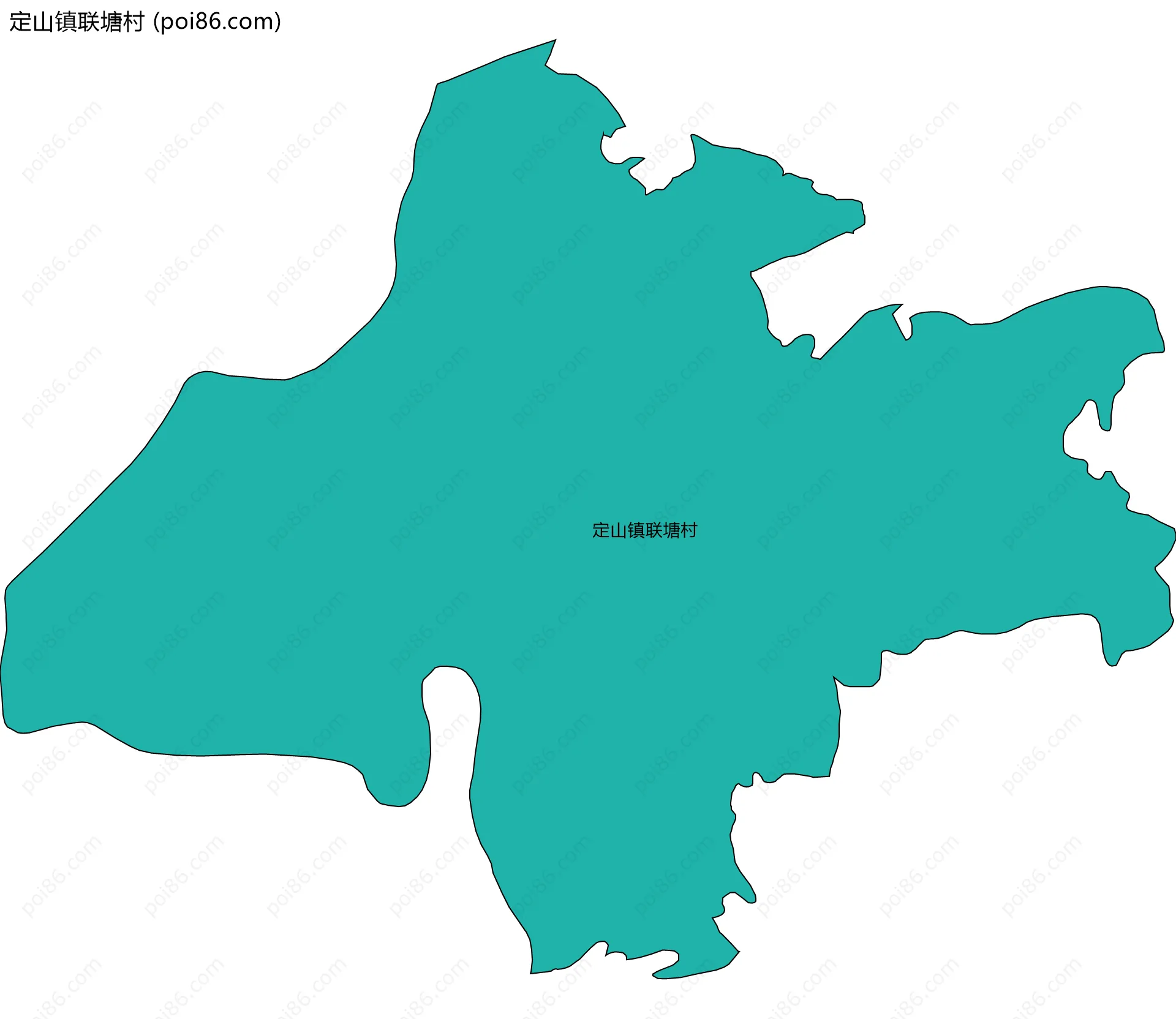 定山镇联塘村边界地图