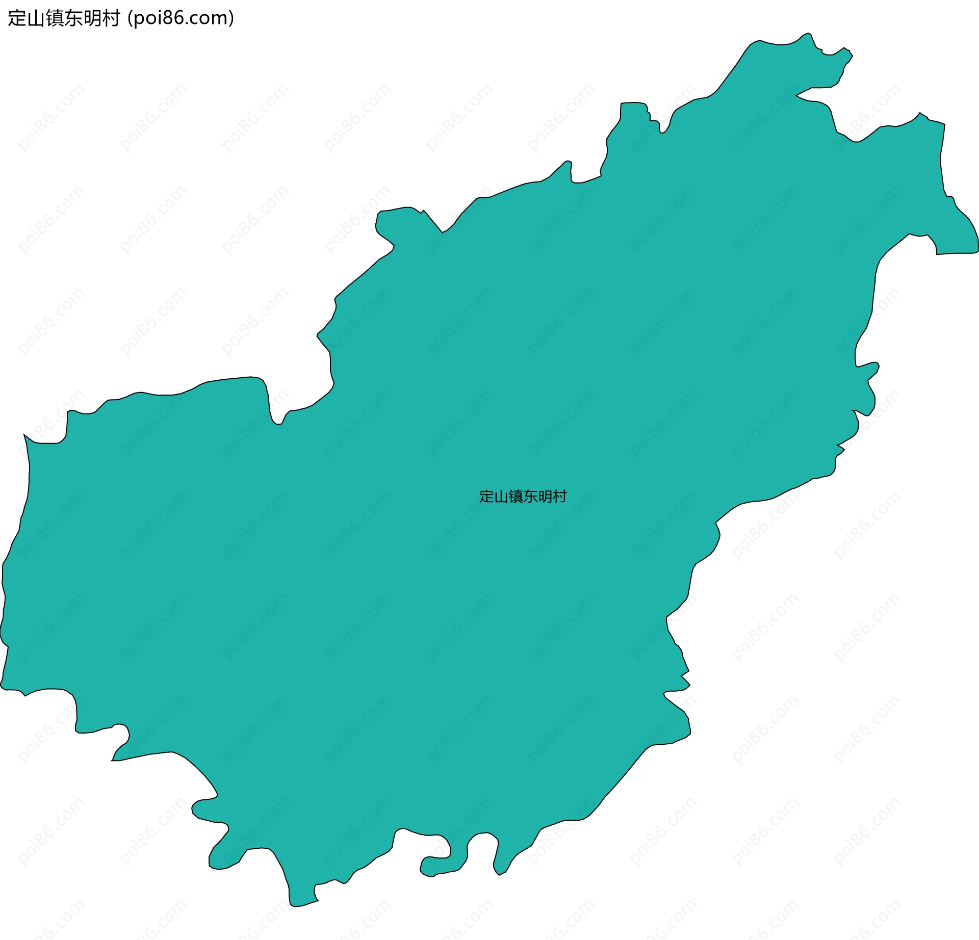 定山镇东明村边界地图