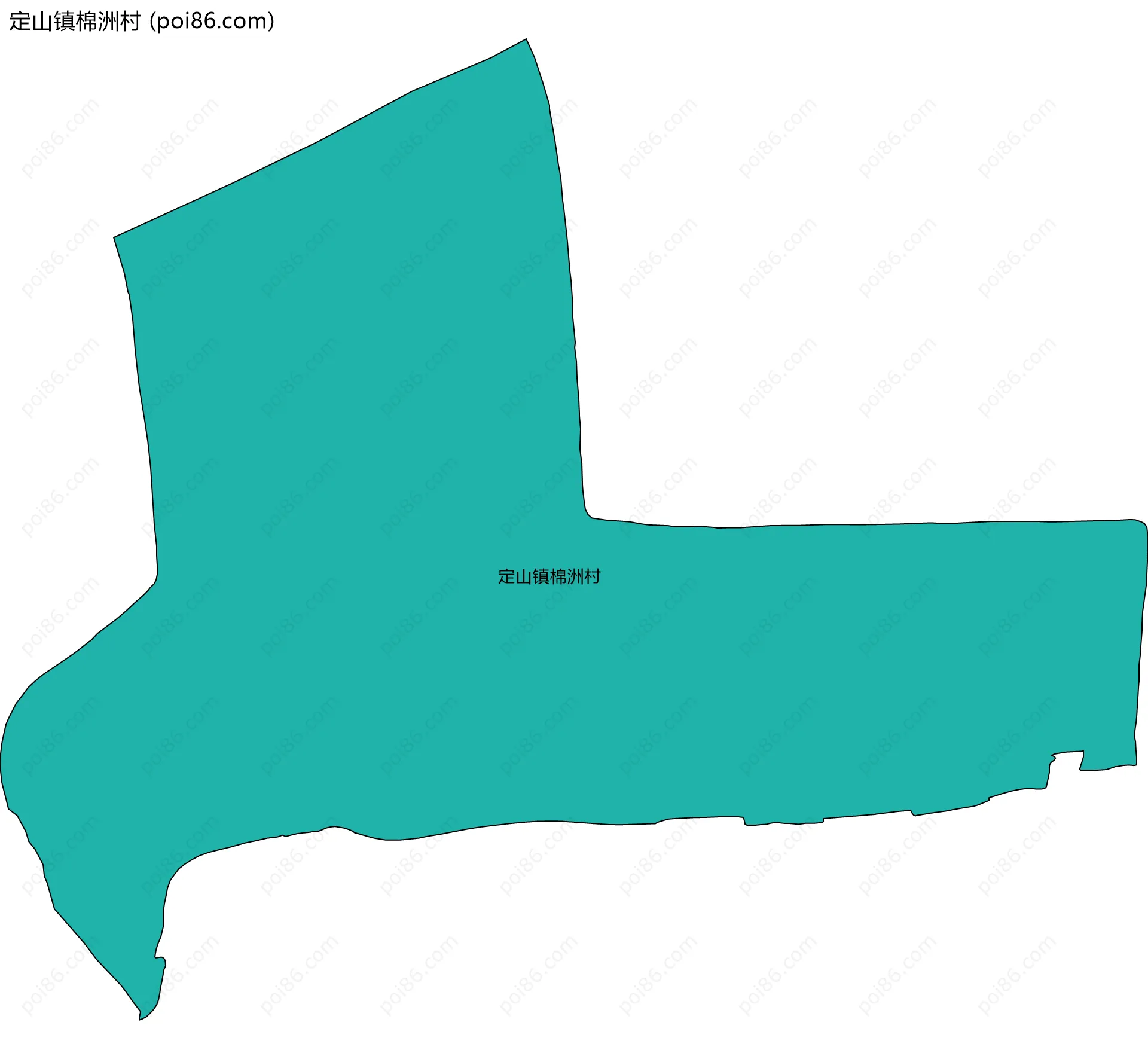 定山镇棉洲村边界地图