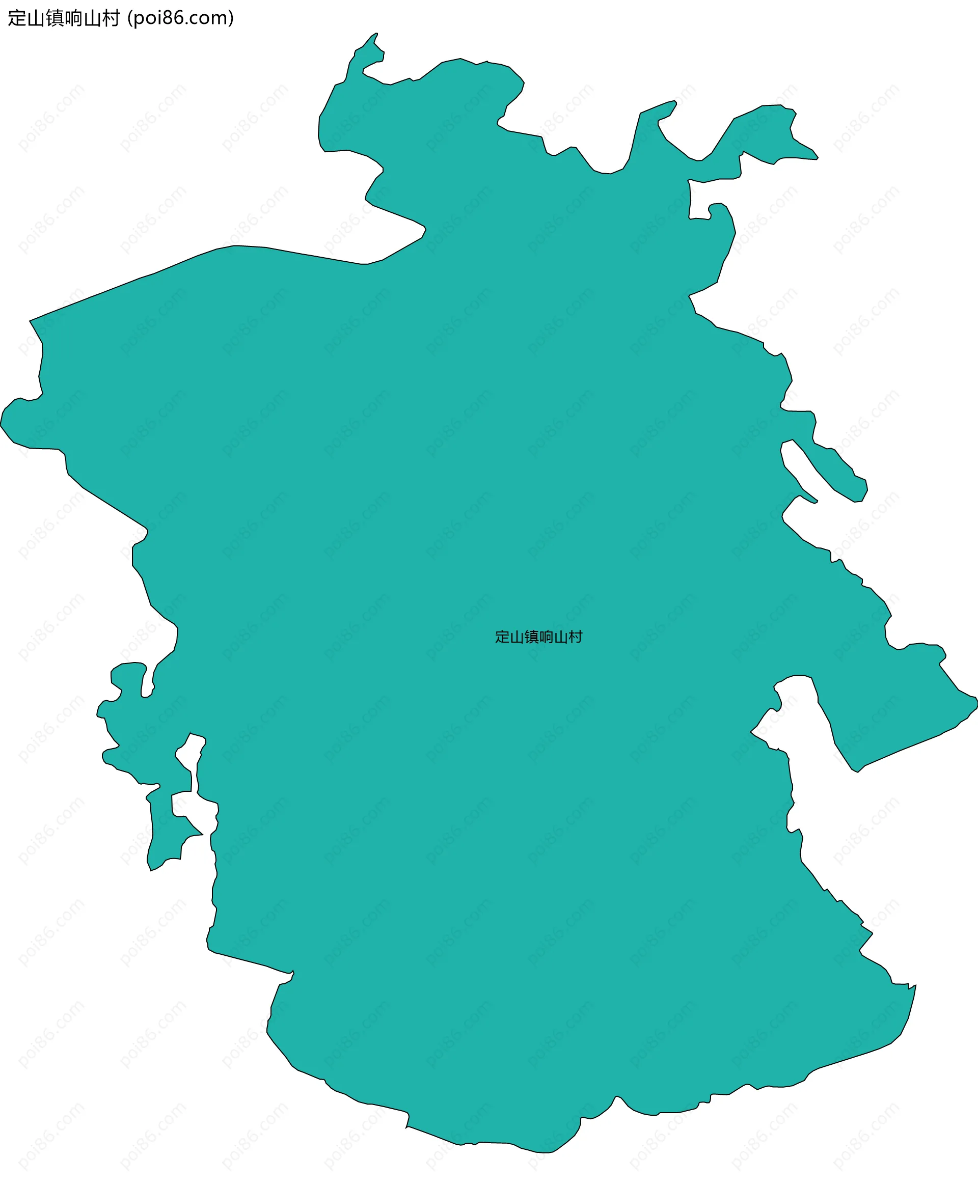 定山镇响山村边界地图