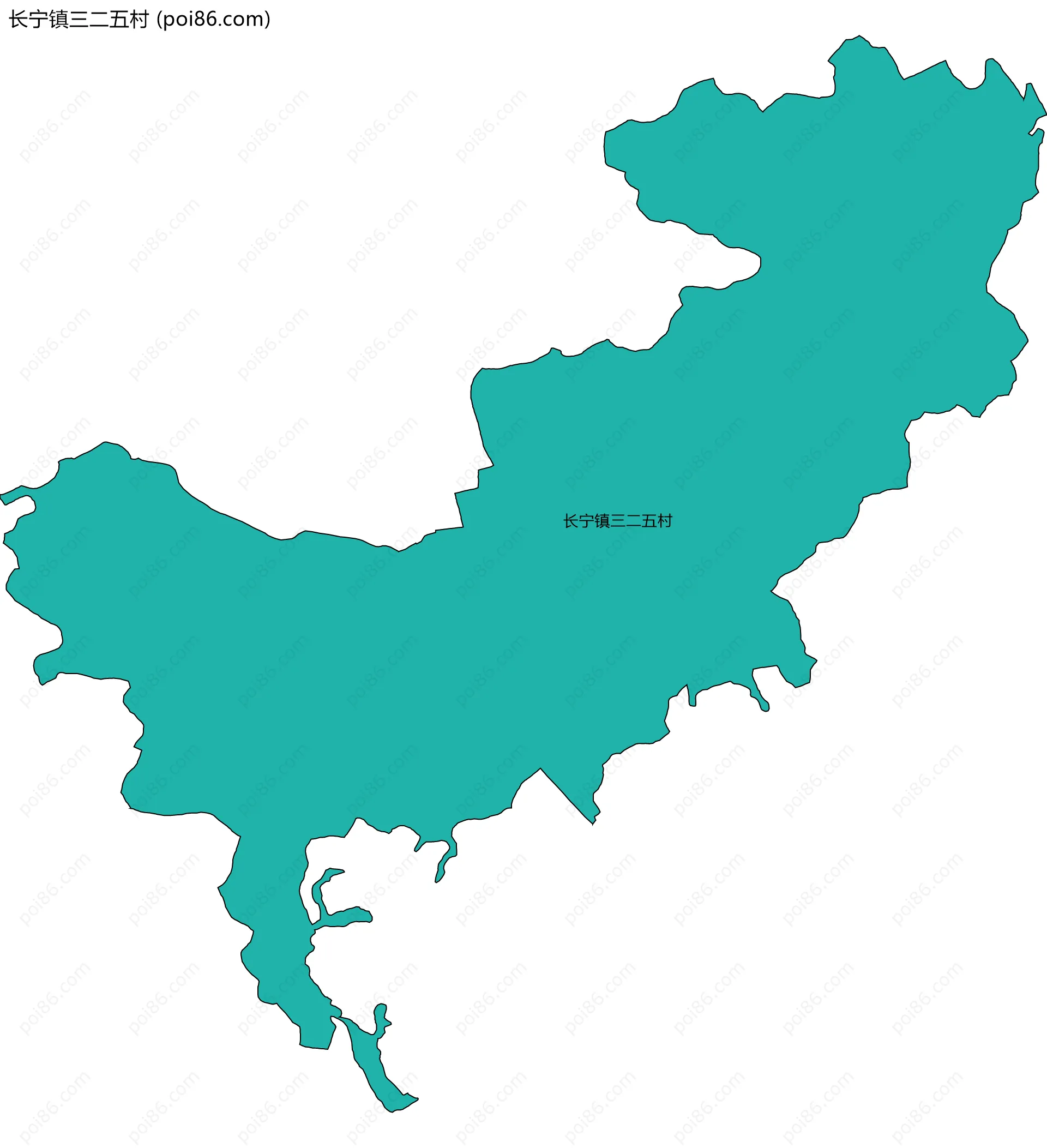 长宁镇三二五村边界地图