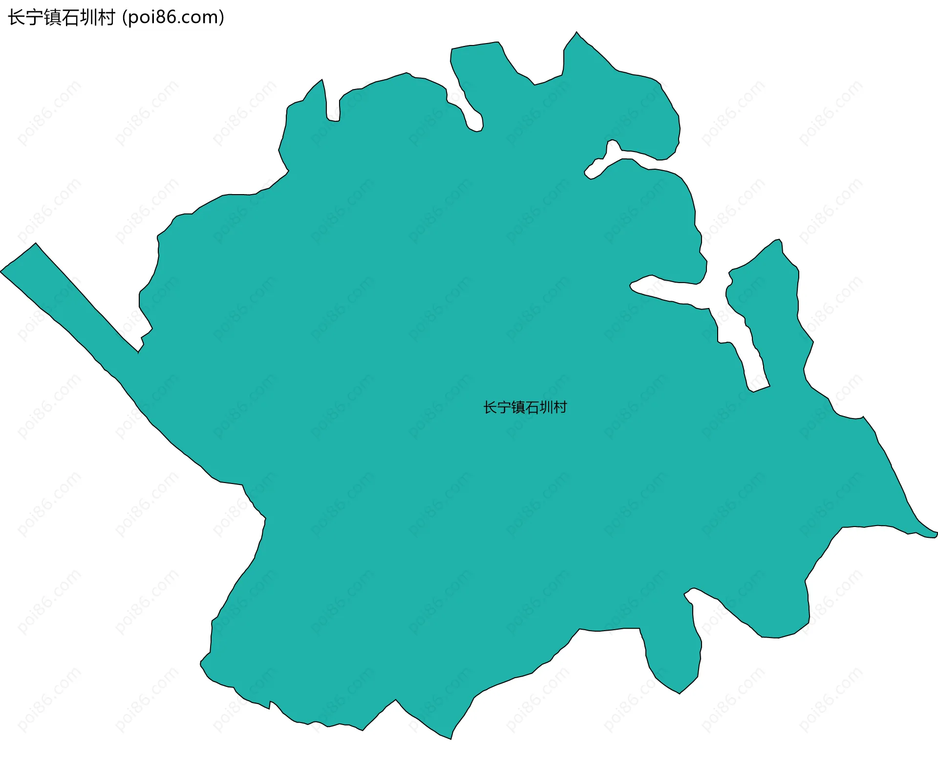 长宁镇石圳村边界地图