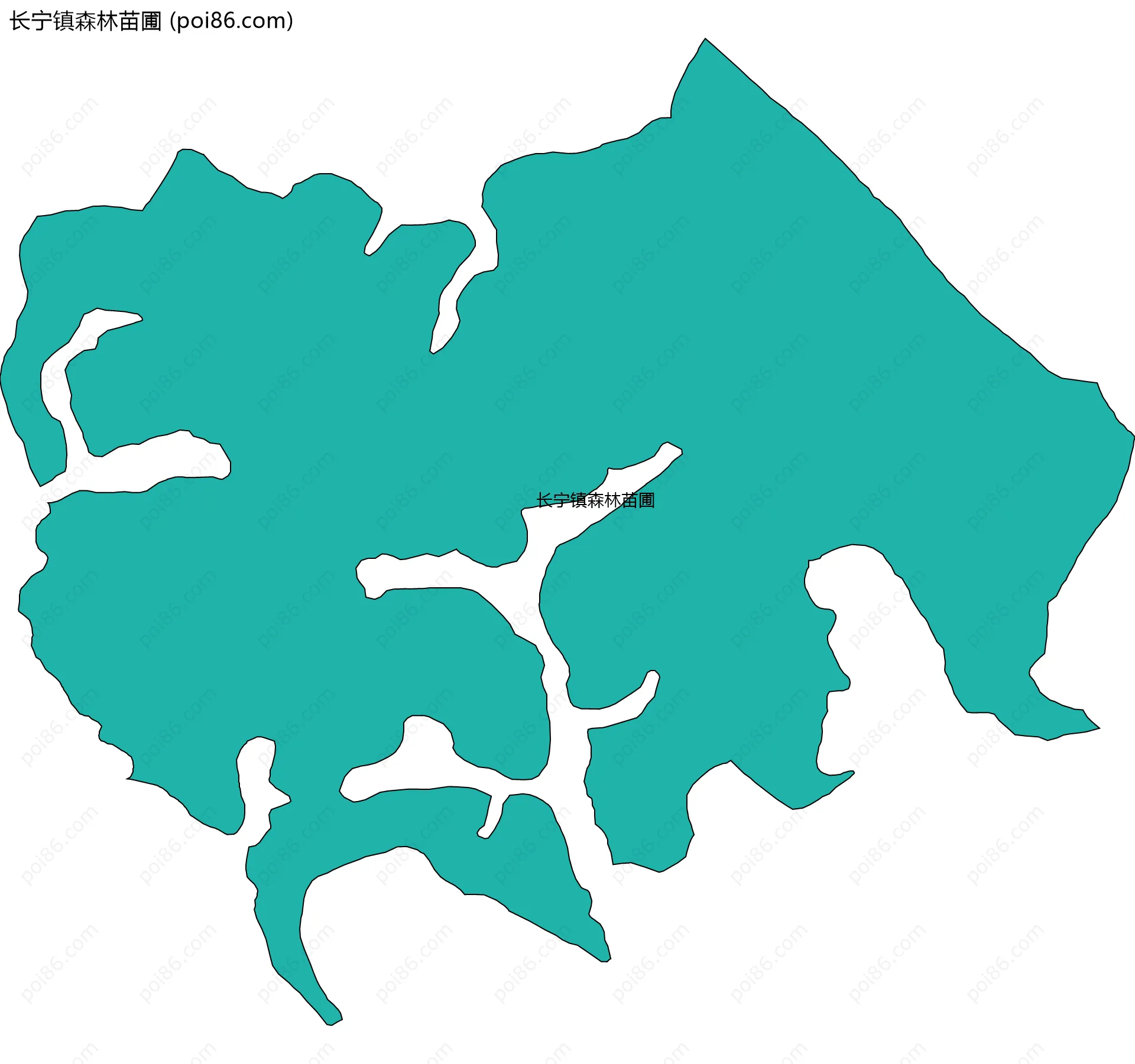 长宁镇森林苗圃边界地图