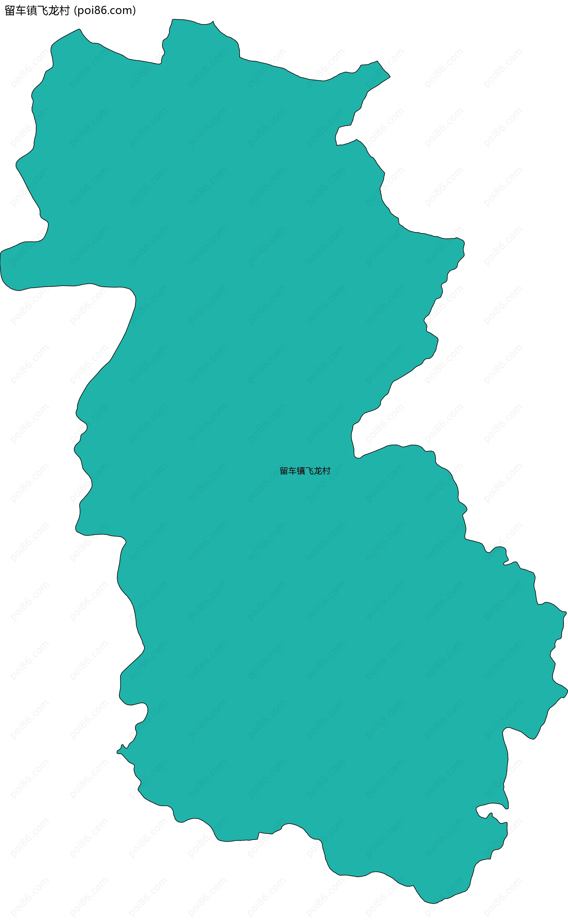 留车镇飞龙村边界地图