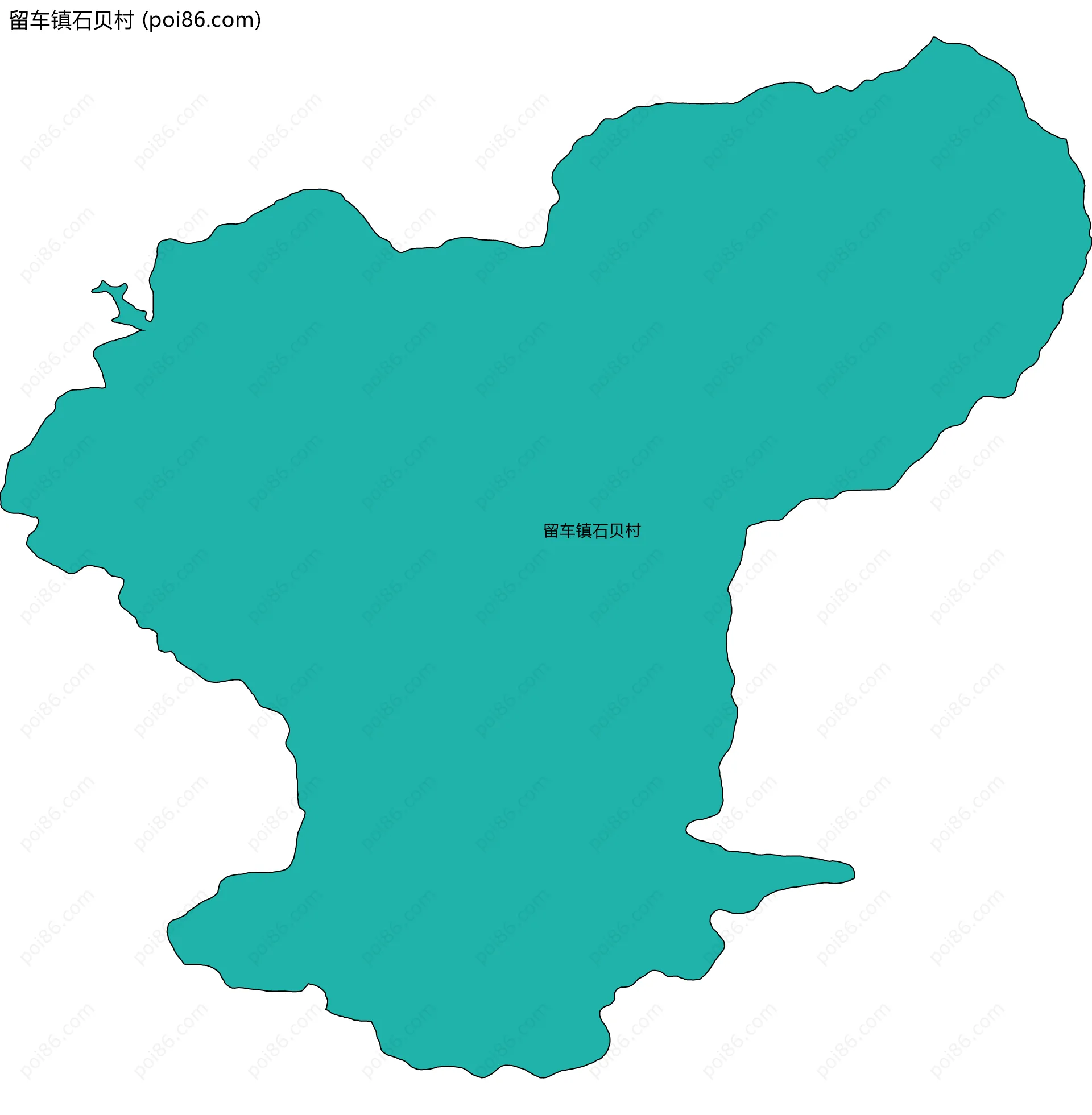 留车镇石贝村边界地图