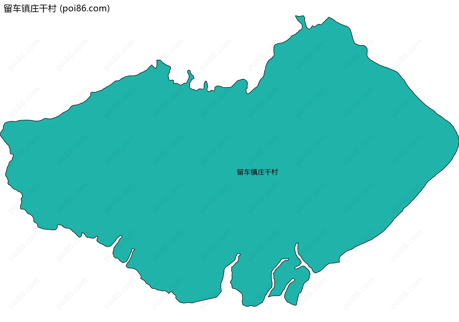 留车镇庄干村边界地图