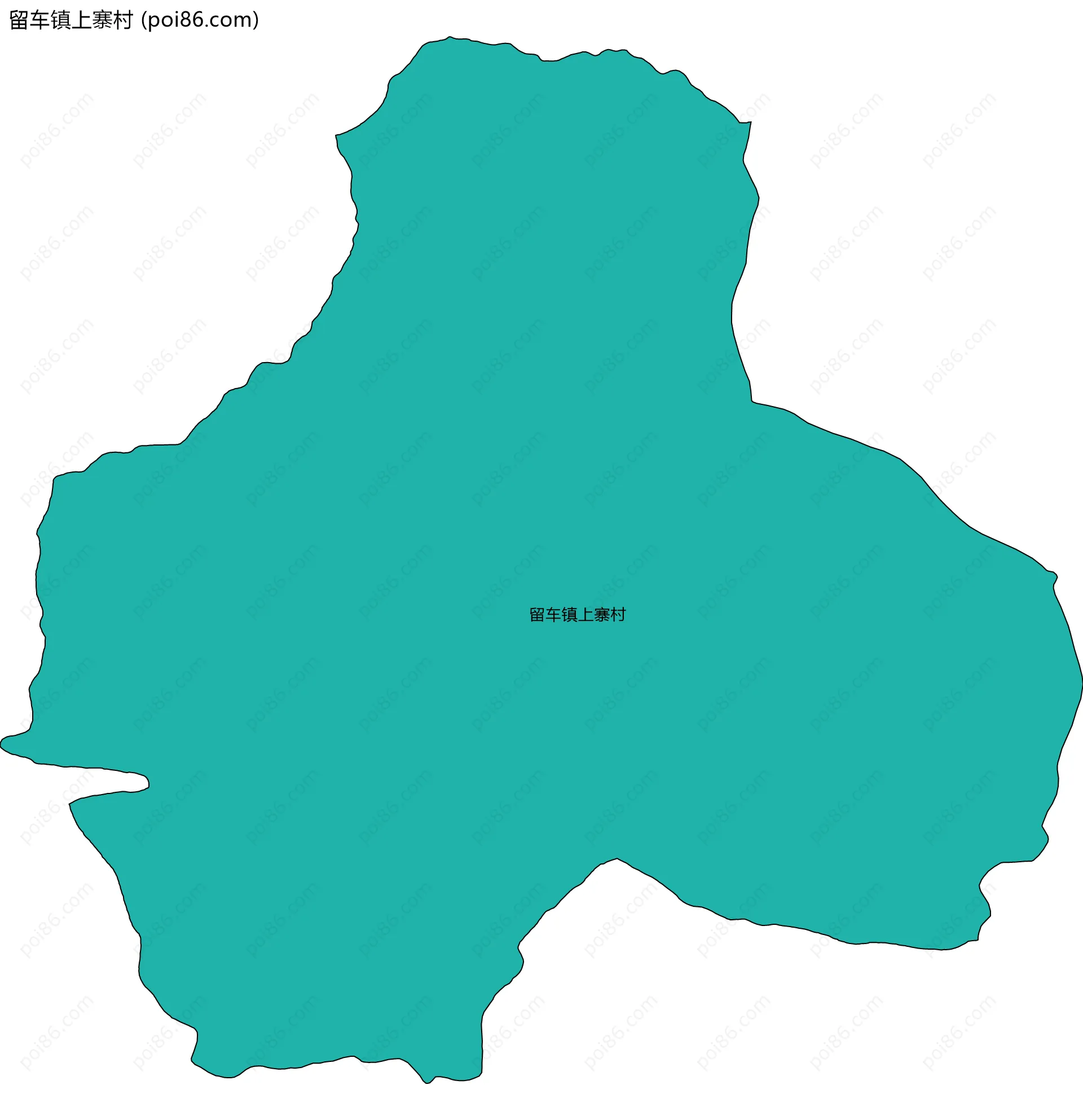 留车镇上寨村边界地图