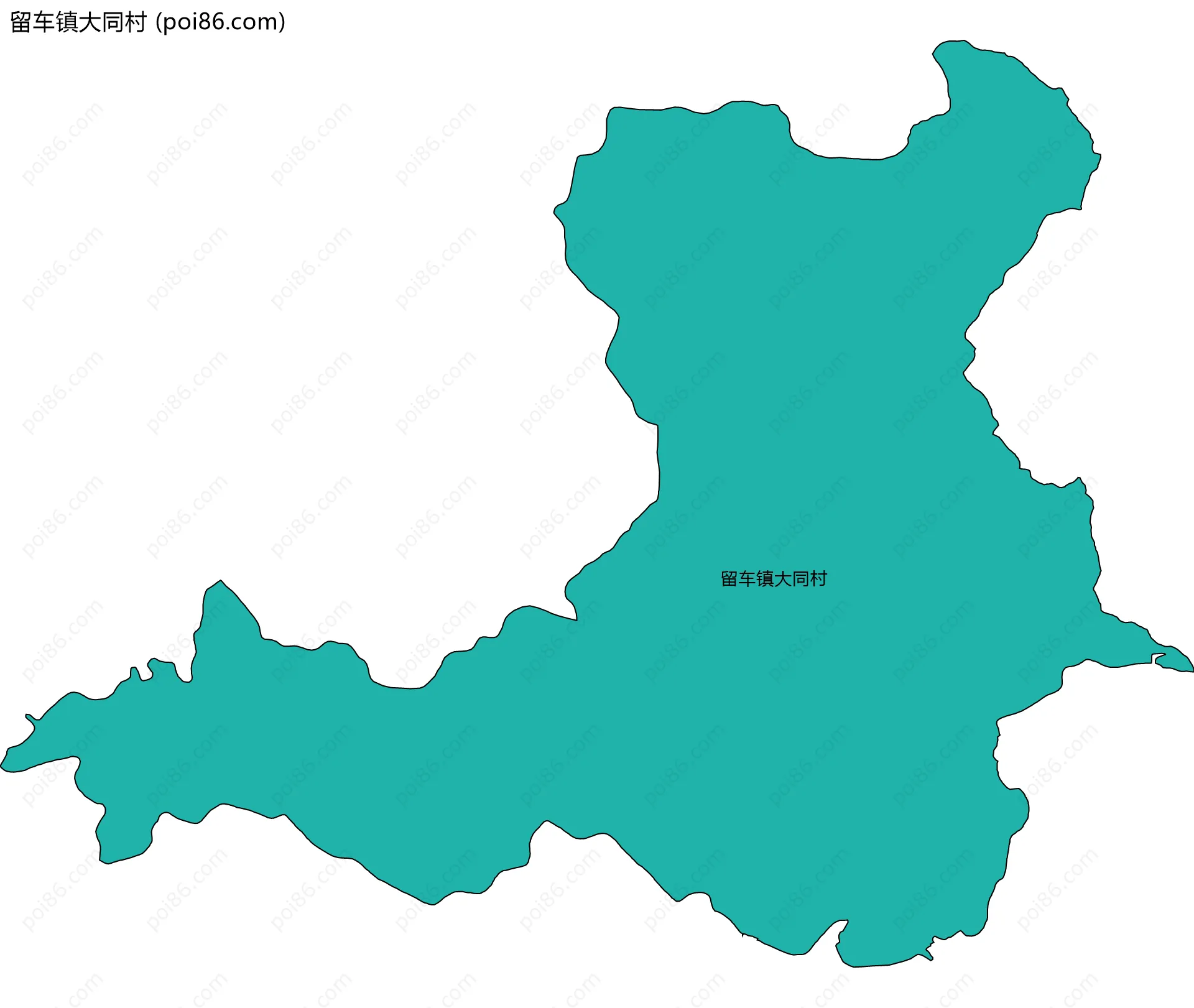 留车镇大同村边界地图
