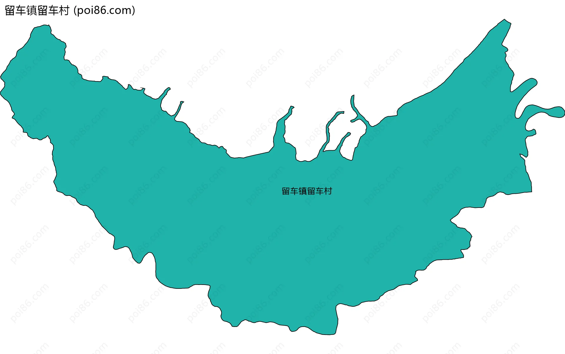 留车镇留车村边界地图