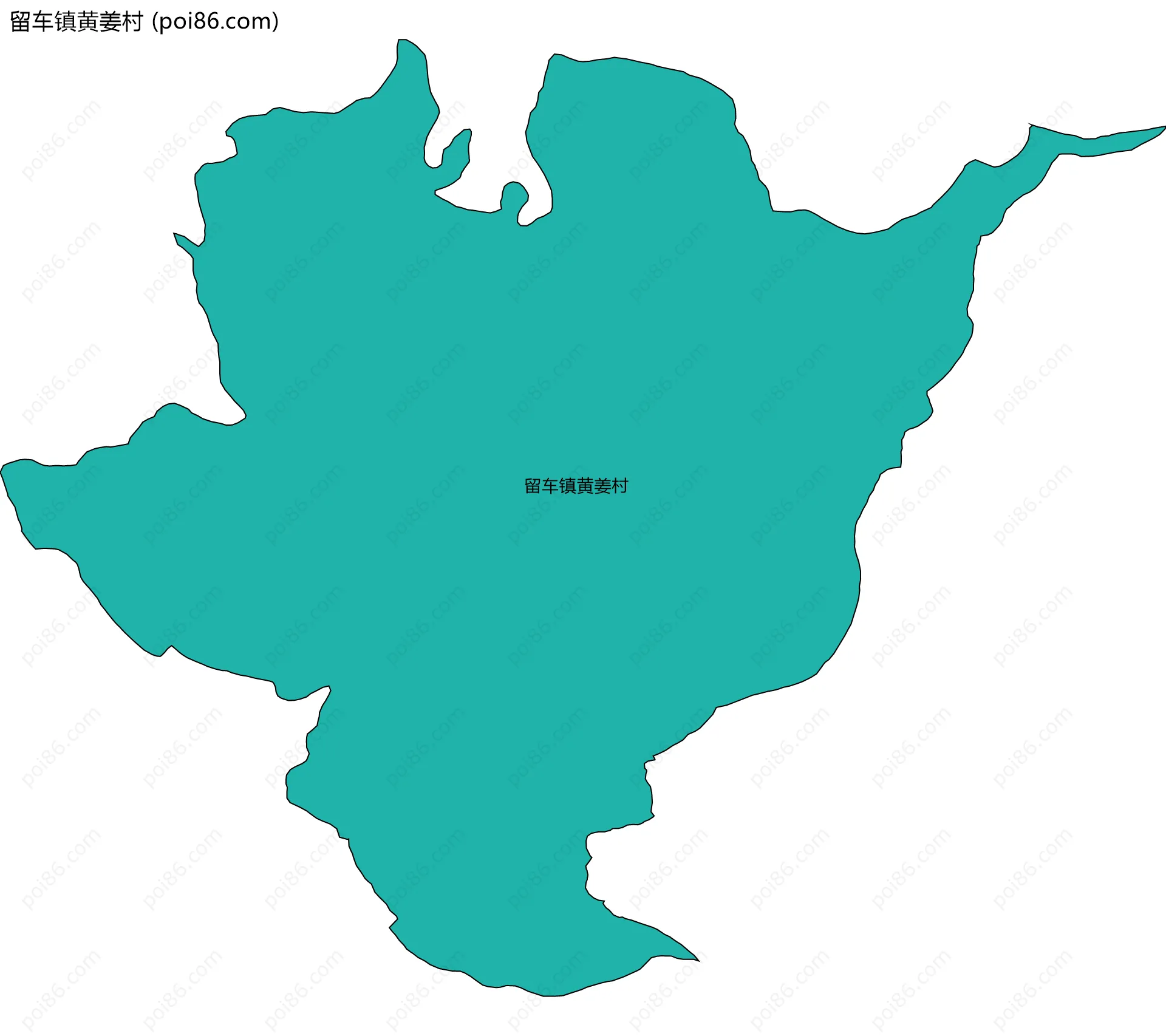 留车镇黄姜村边界地图