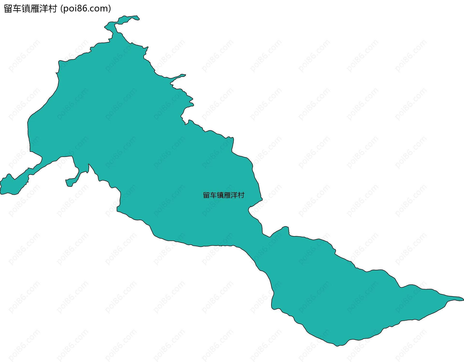 留车镇雁洋村边界地图