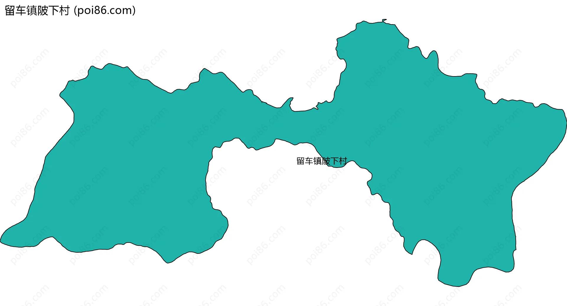 留车镇陂下村边界地图