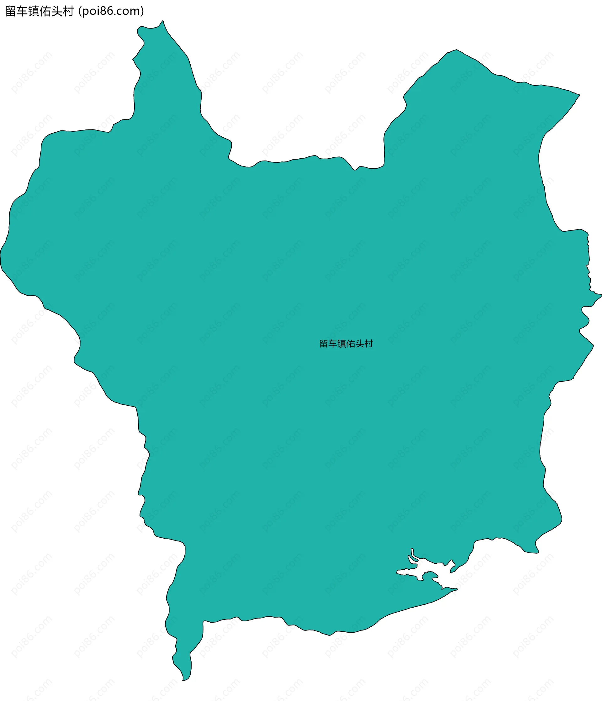 留车镇佑头村边界地图