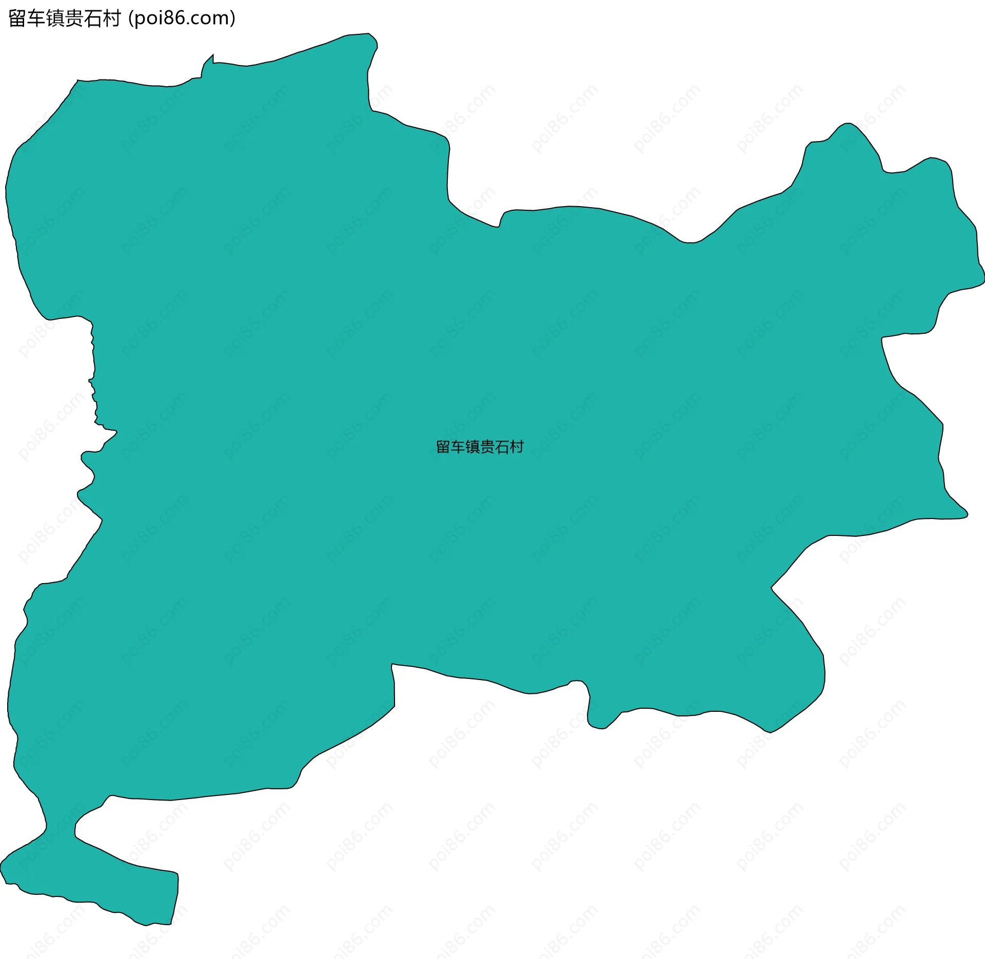 留车镇贵石村边界地图