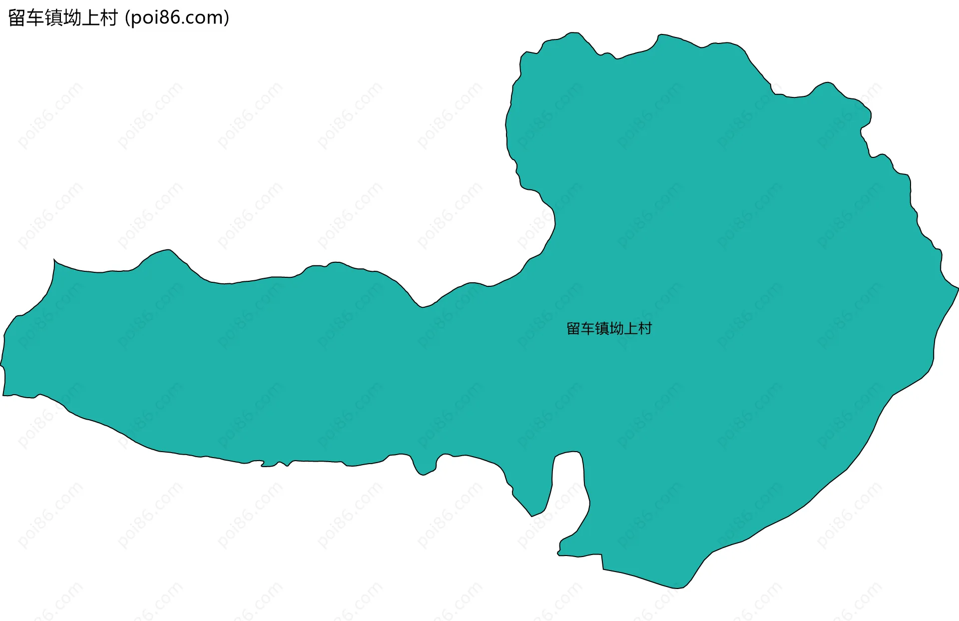 留车镇坳上村边界地图