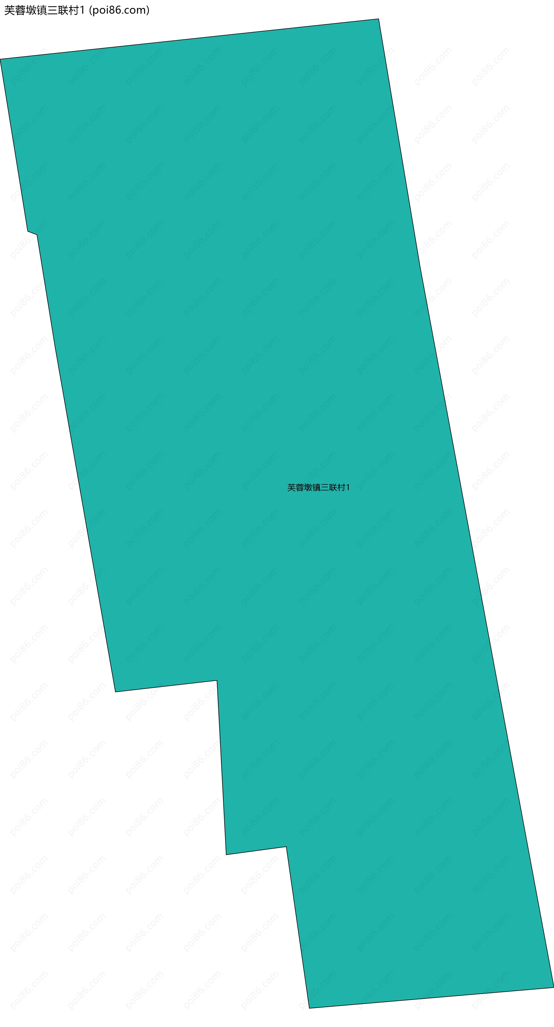 芙蓉墩镇三联村1边界地图