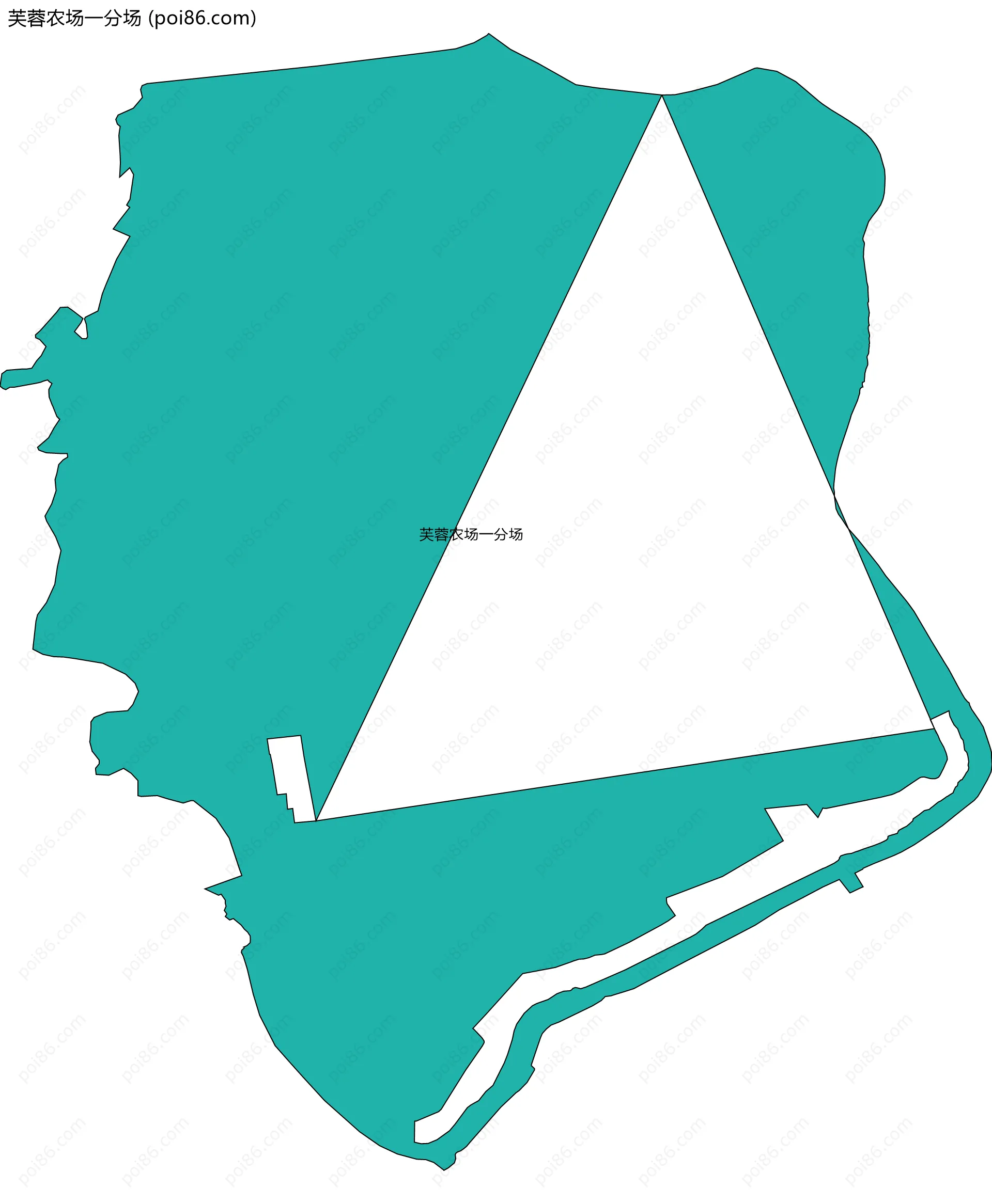 芙蓉农场一分场边界地图