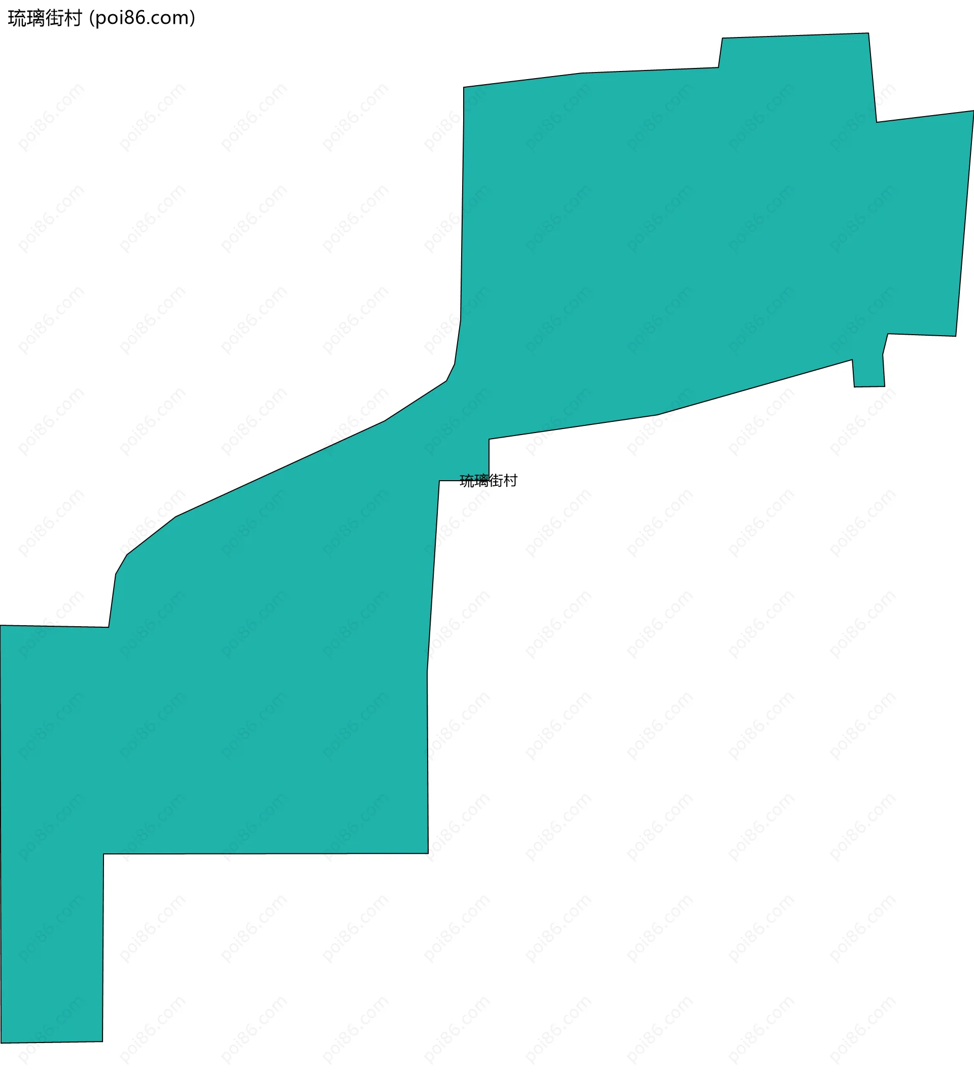 琉璃街村边界地图