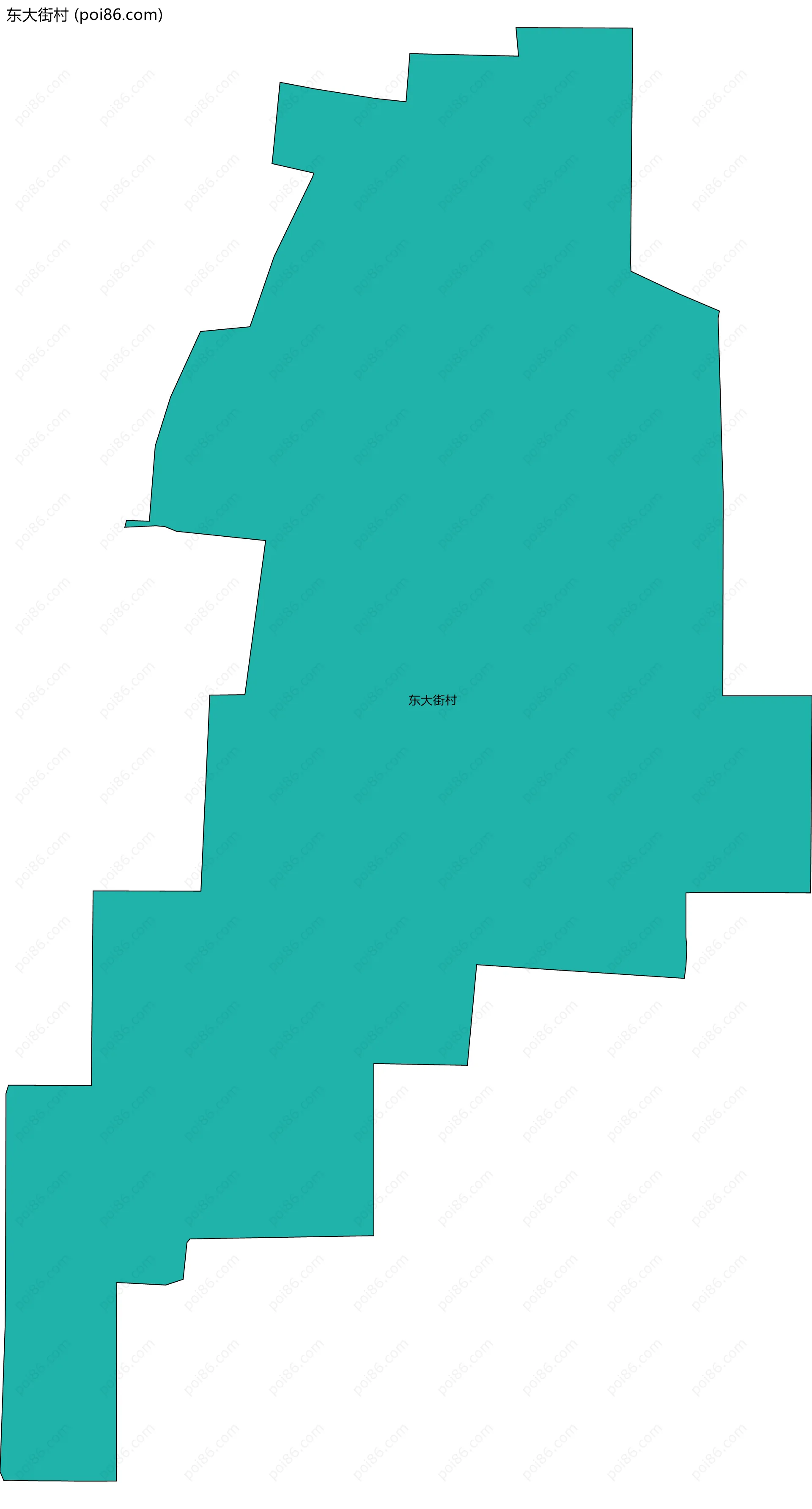 东大街村边界地图