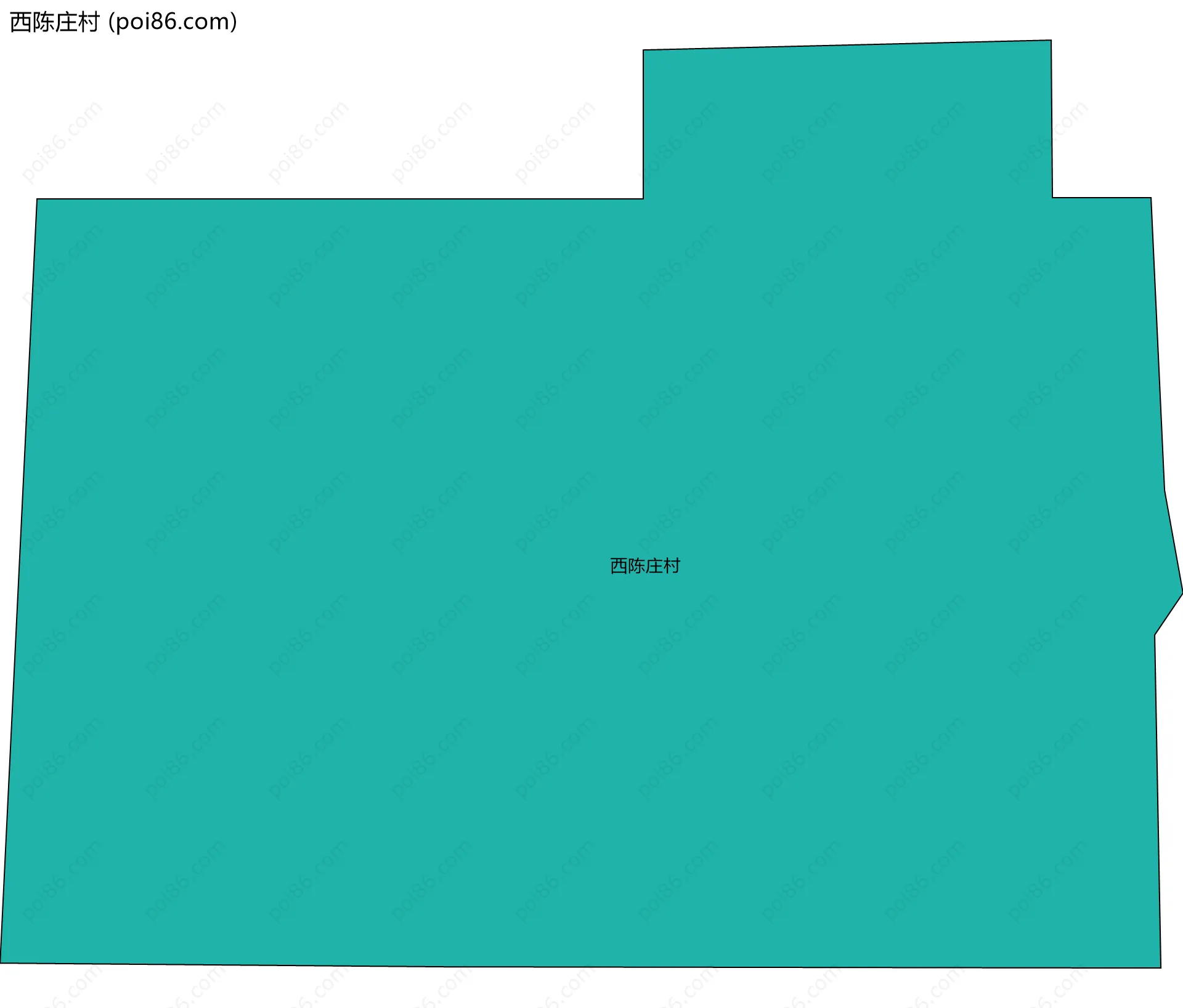 西陈庄村边界地图