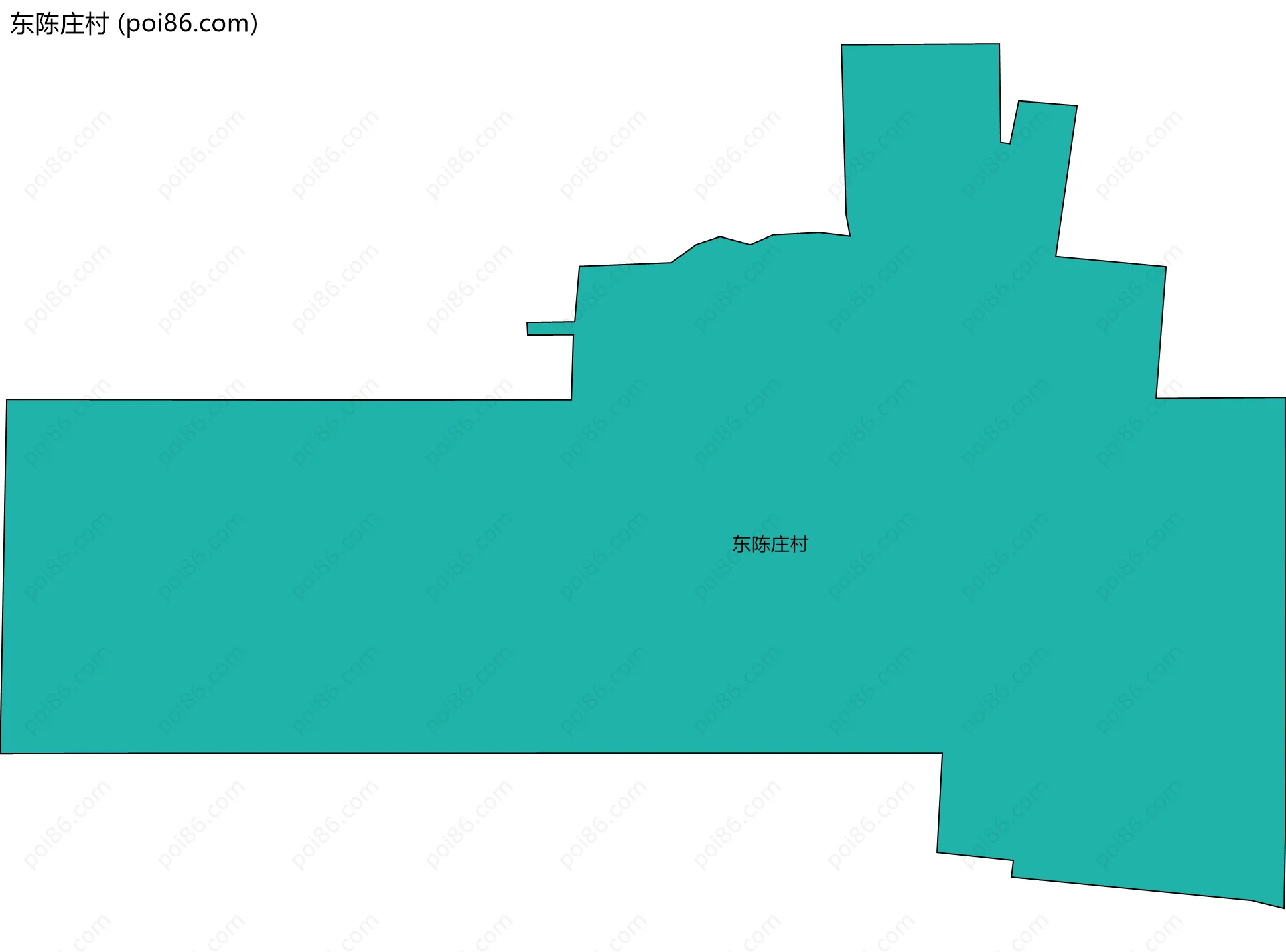 东陈庄村边界地图