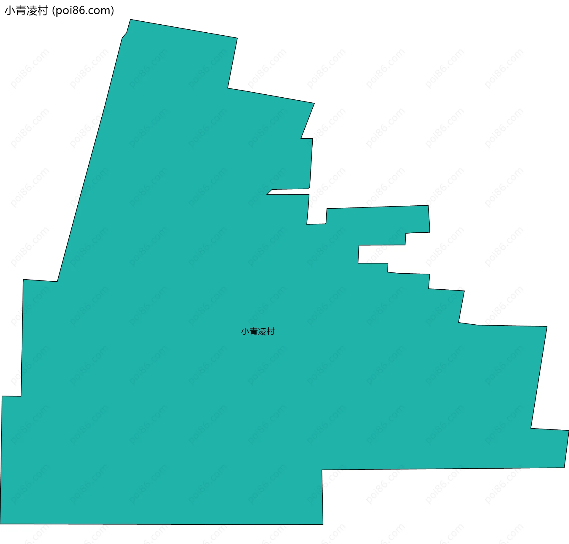 小青凌村边界地图