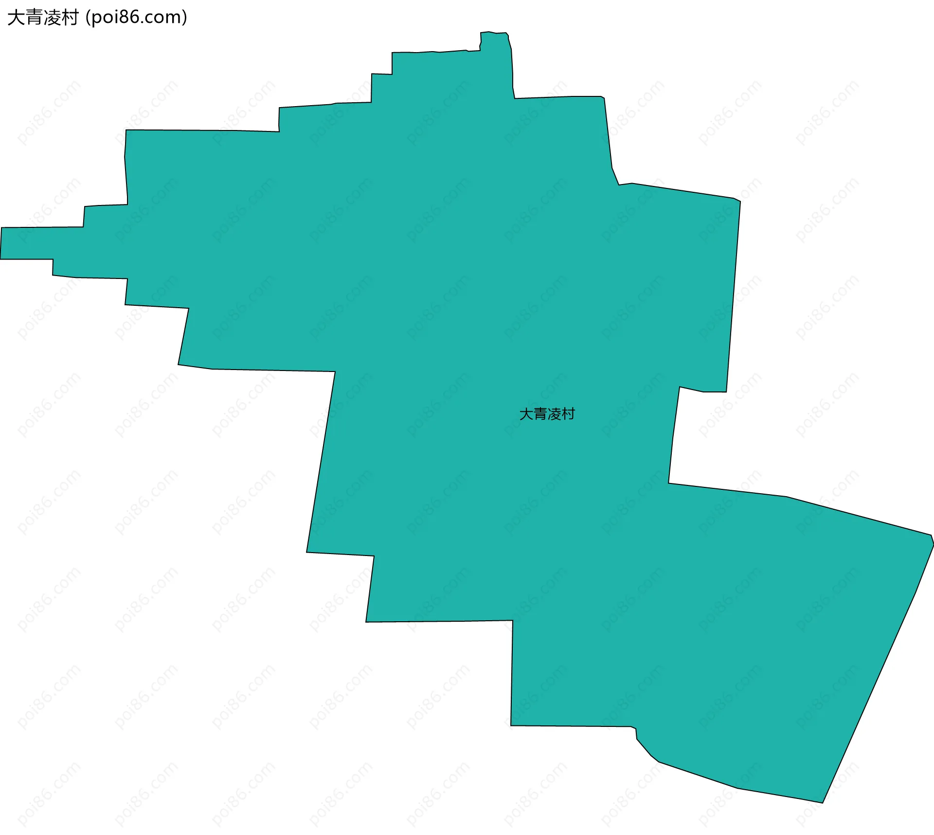 大青凌村边界地图