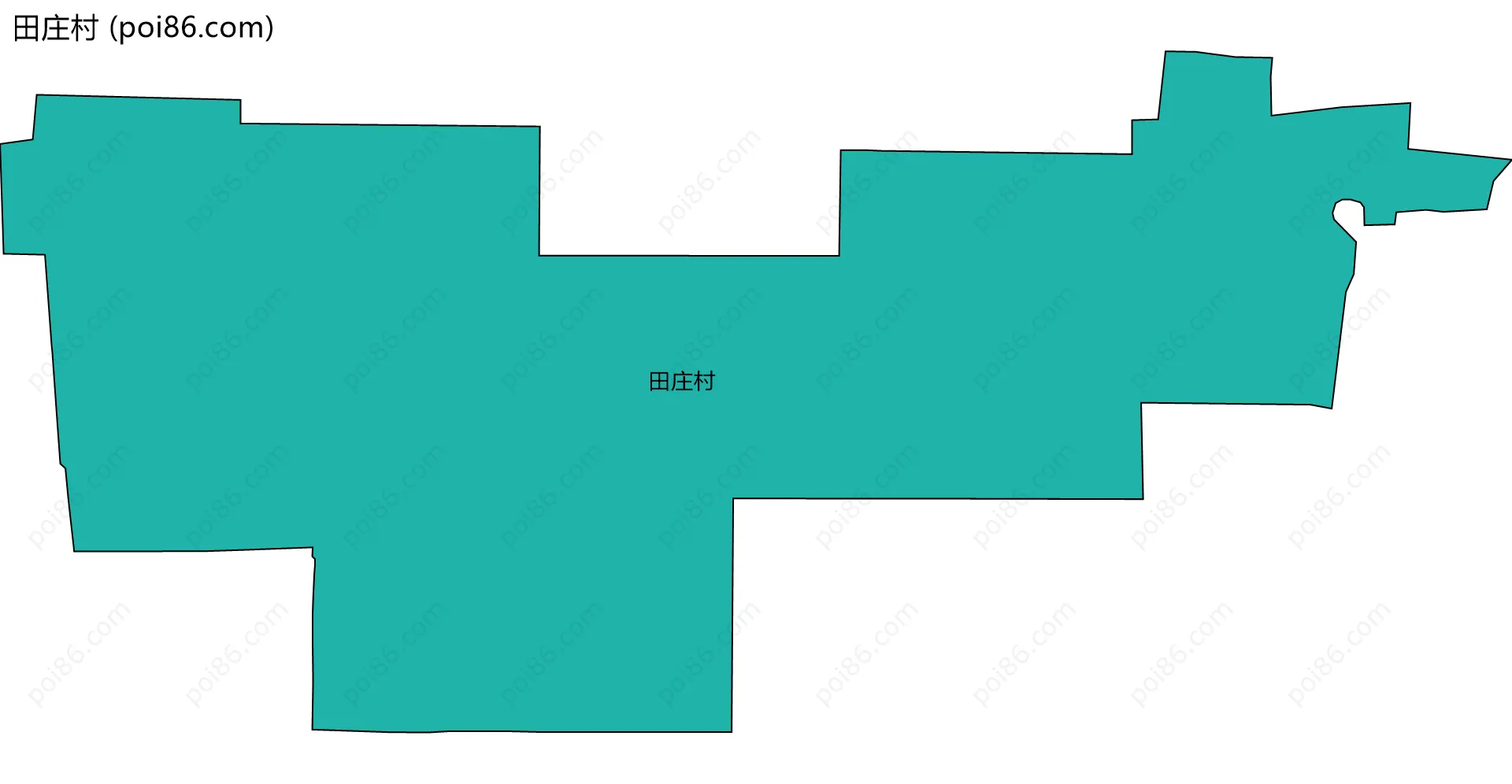 田庄村边界地图