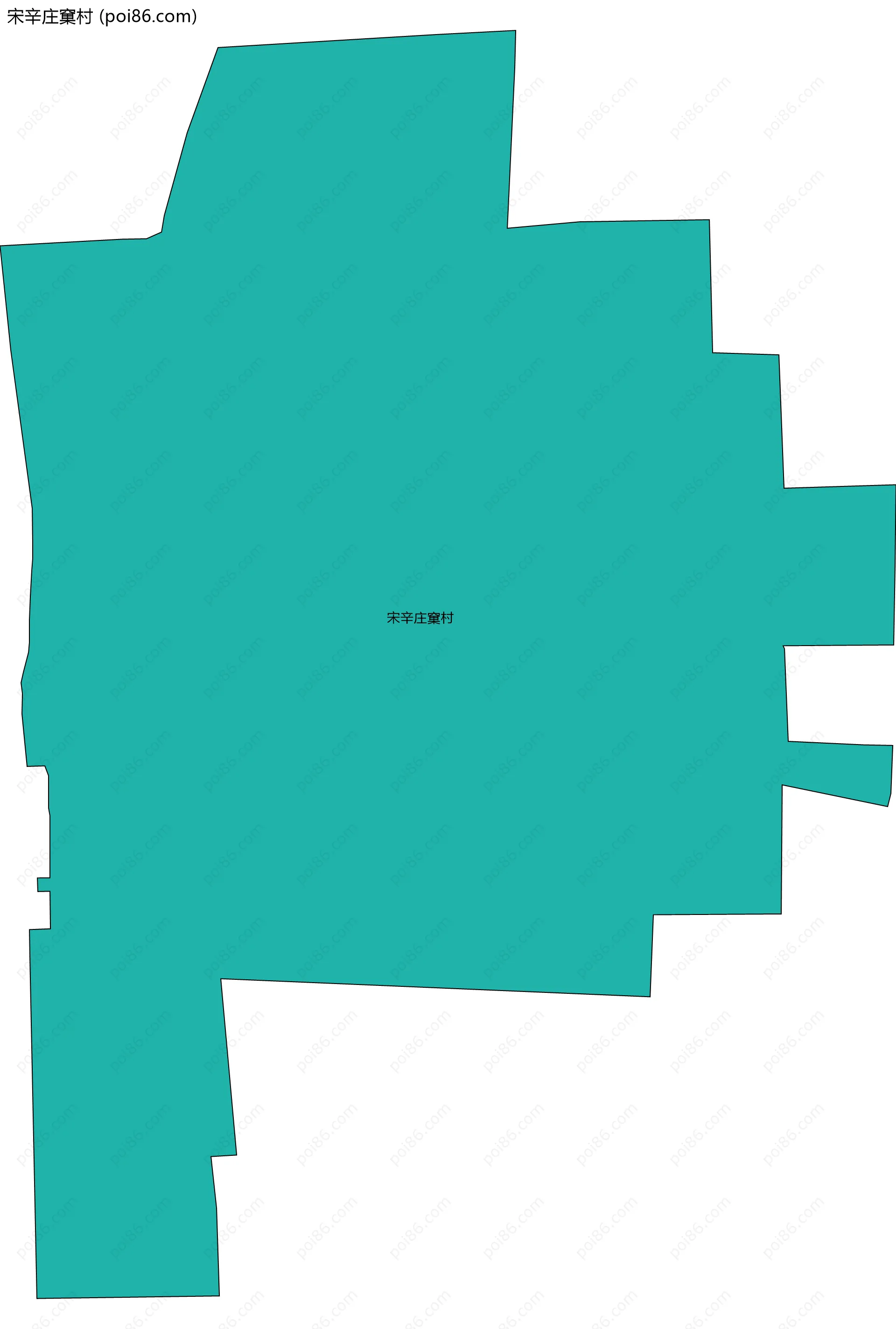 宋辛庄窠村边界地图