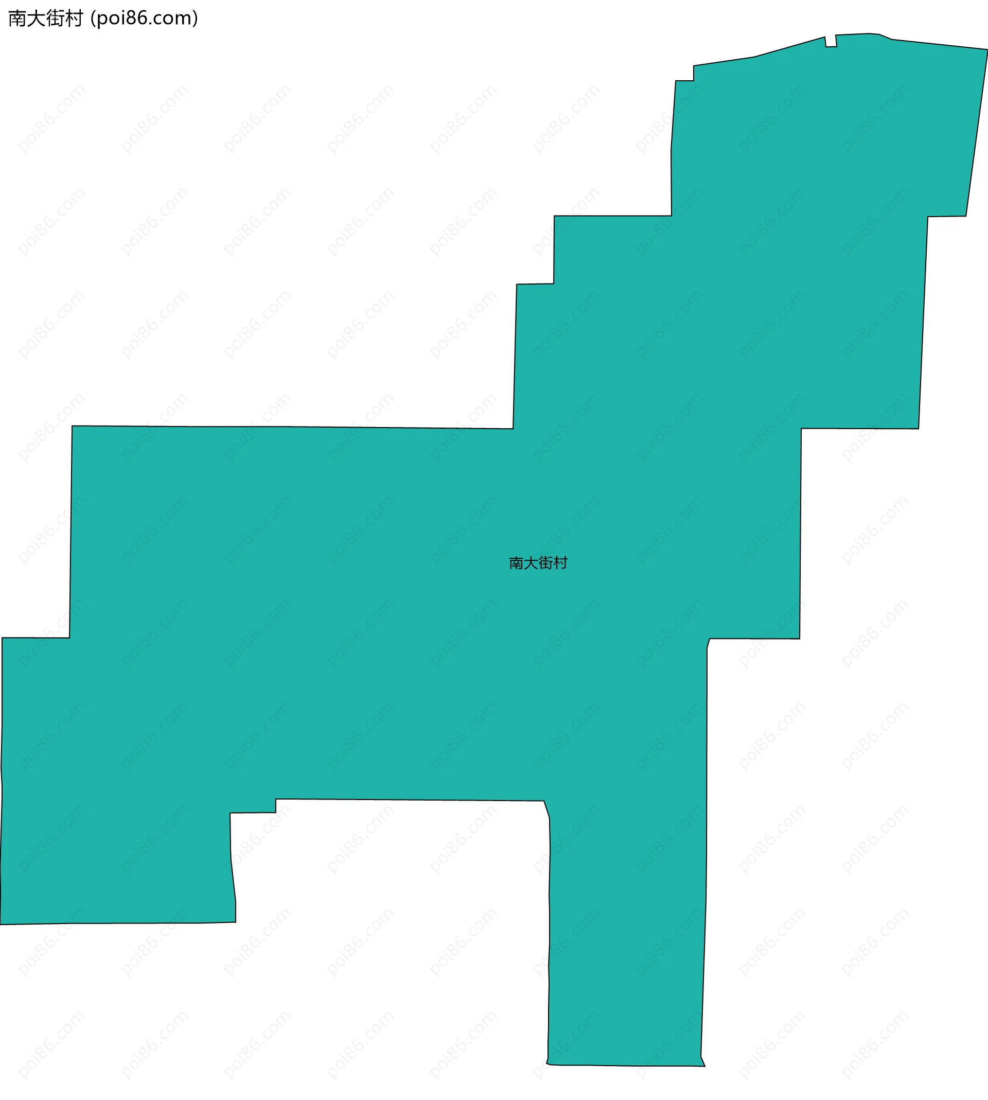 南大街村边界地图