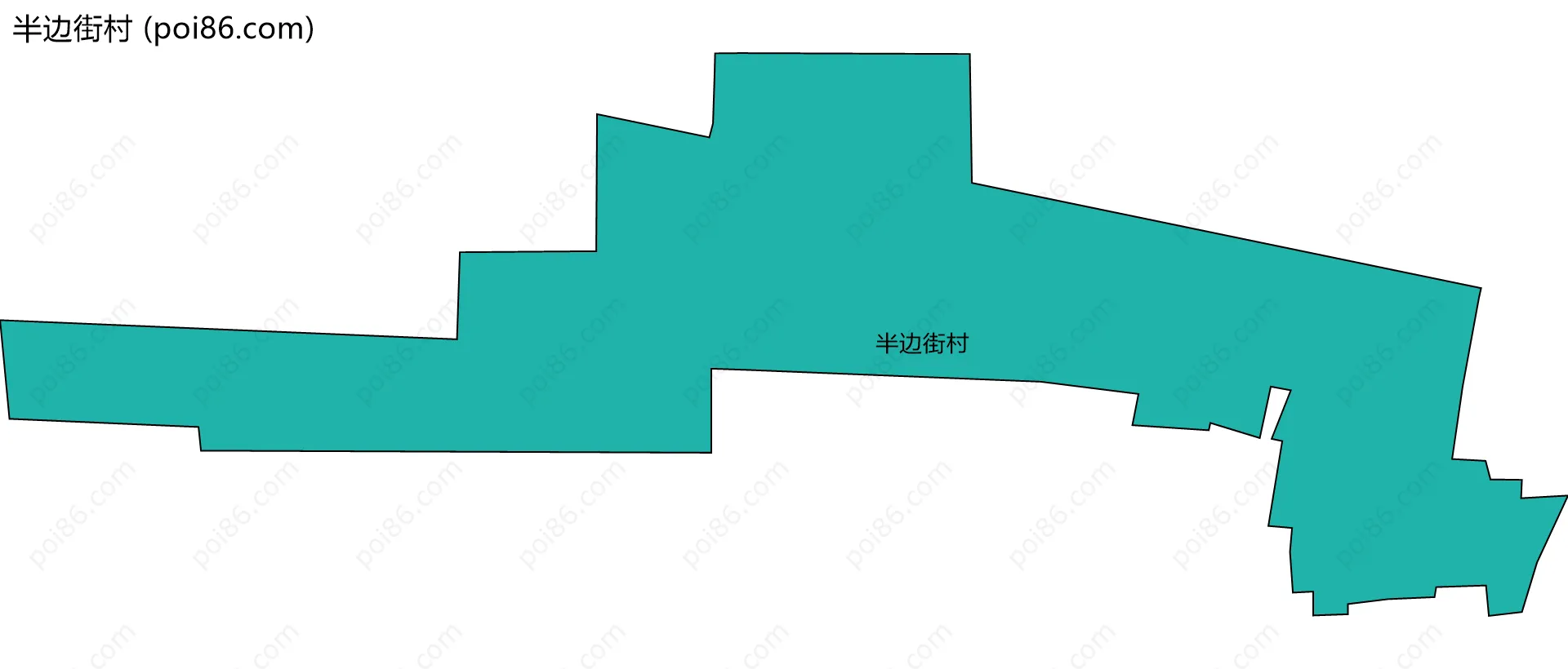 半边街村边界地图