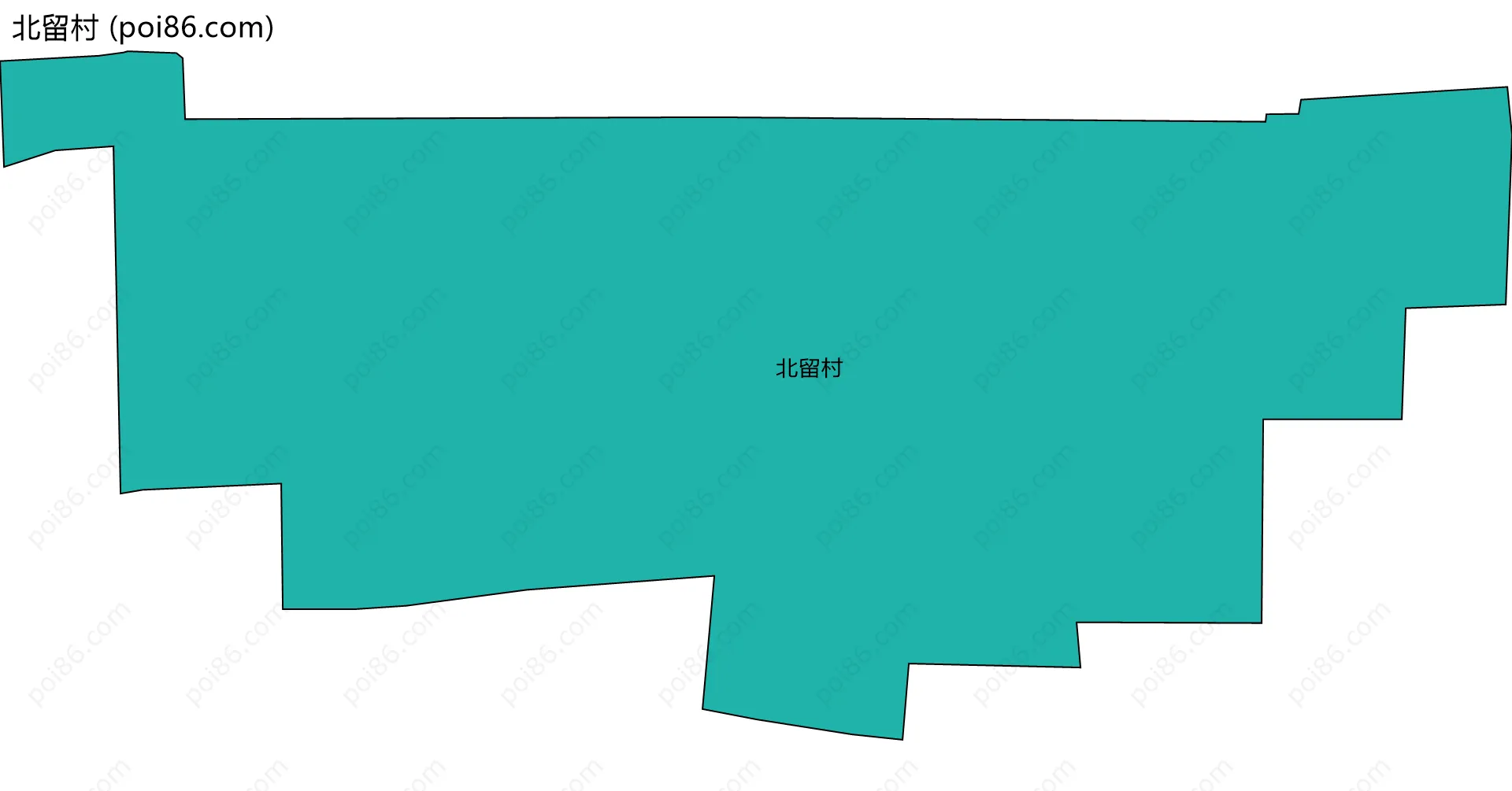 北留村边界地图