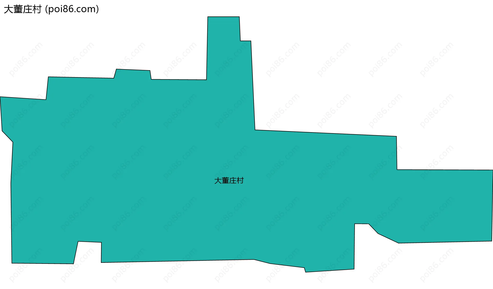 大董庄村边界地图