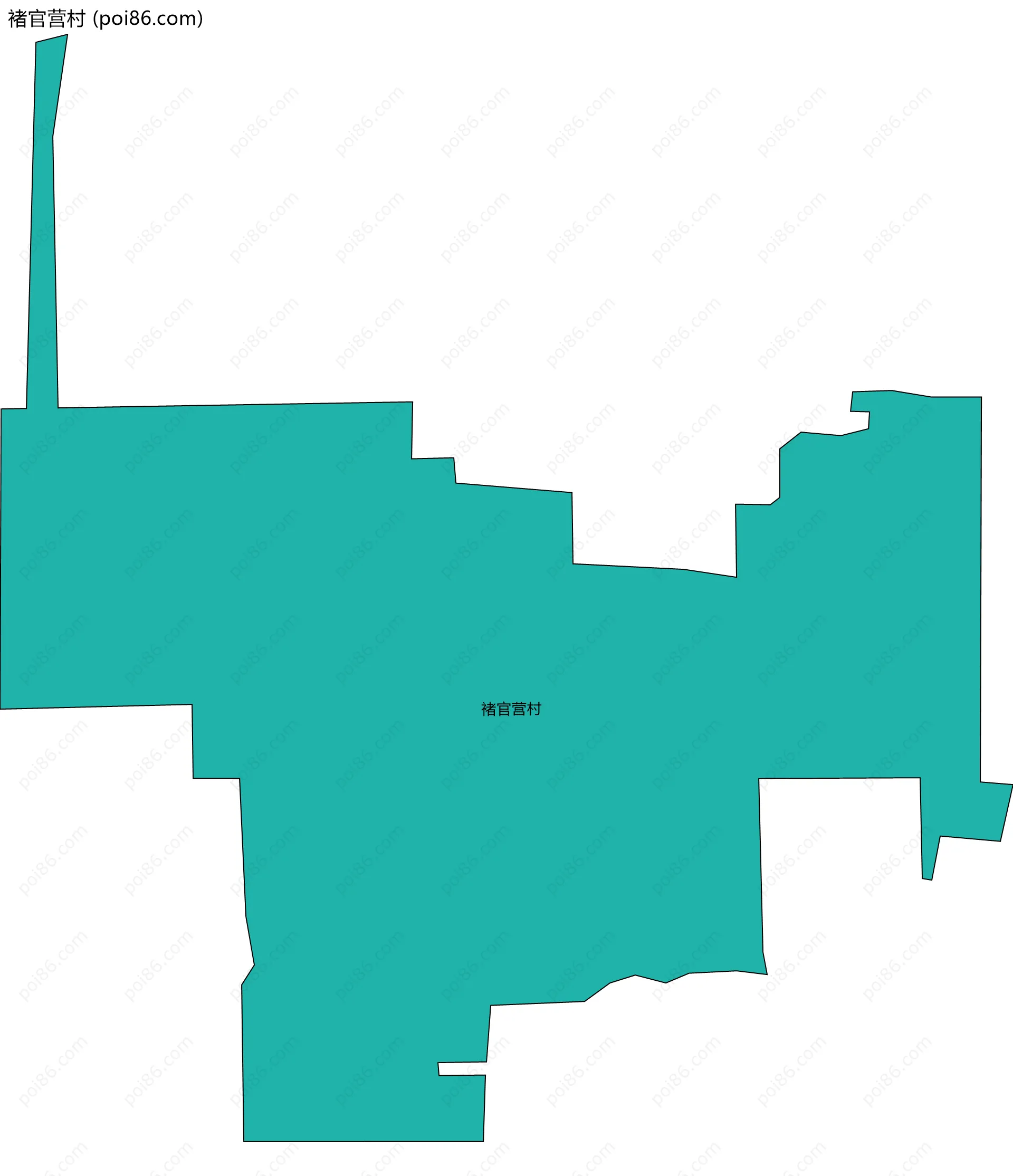 褚官营村边界地图