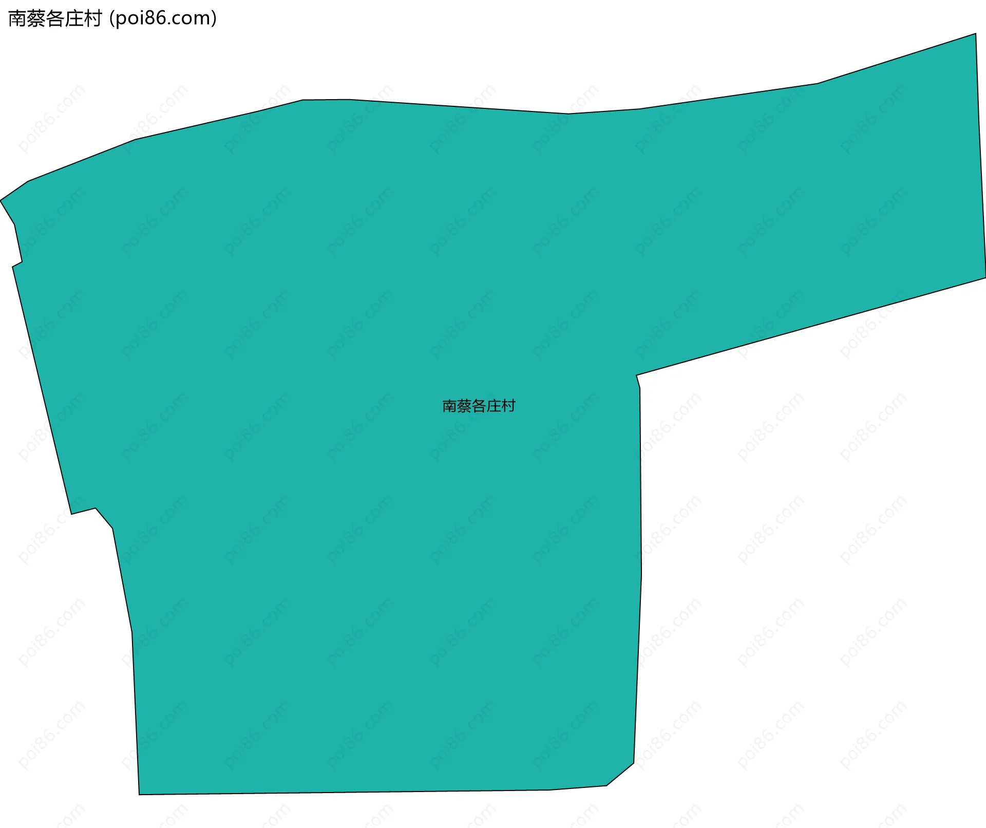 南蔡各庄村边界地图